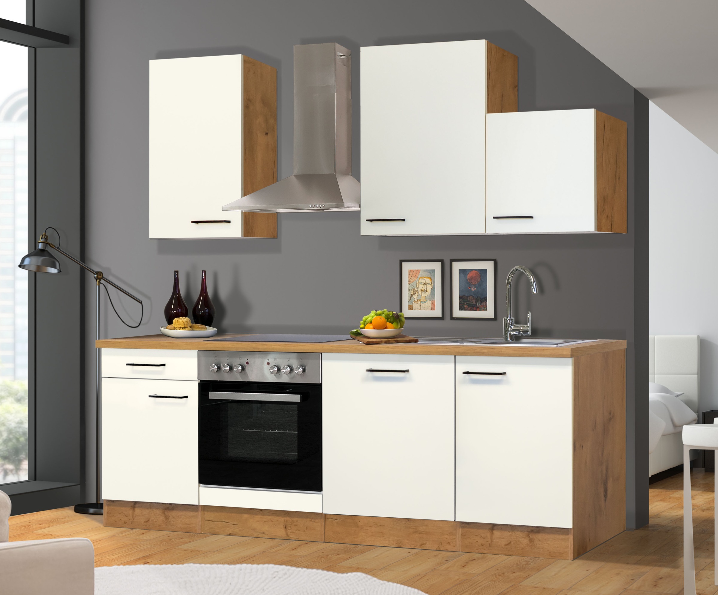 Flex-Well Küche »Vintea«, Breite 220 cm, mit und ohne E-Geräten lieferbar