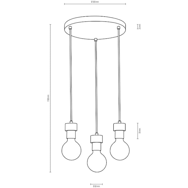 BRITOP LIGHTING Pendelleuchte »CLARTE«, 3 flammig-flammig, Naturprodukt aus  Eichenholz, Nachhaltig mit FSC®-Zertifikat | BAUR