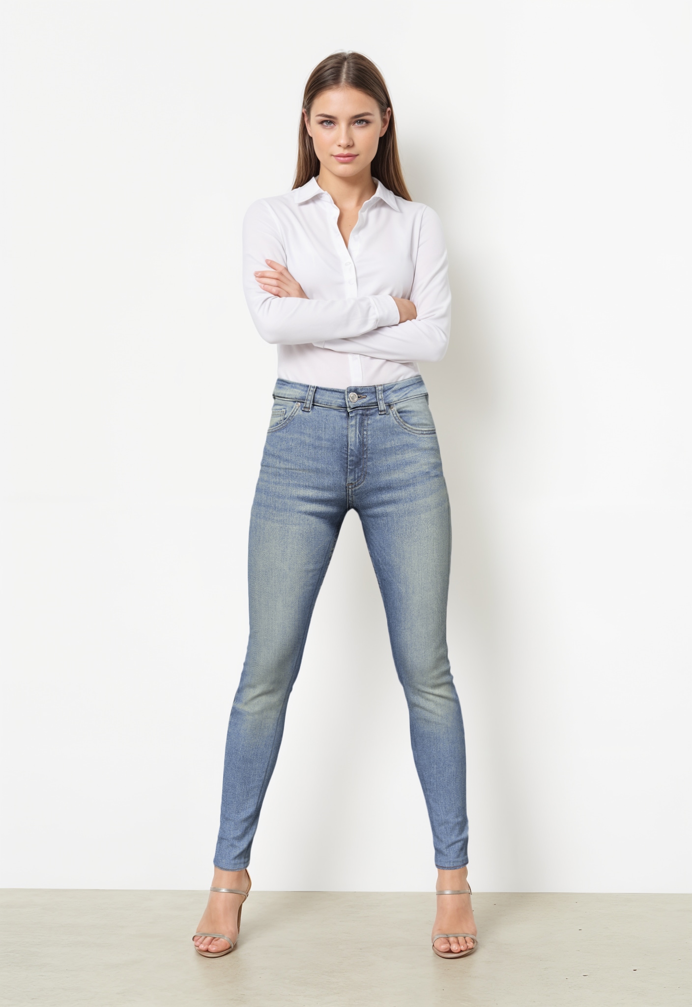 ONLY Skinny-fit-Jeans "ONLRUSH MID WAIST SK RW ANK DNM MAS" günstig online kaufen