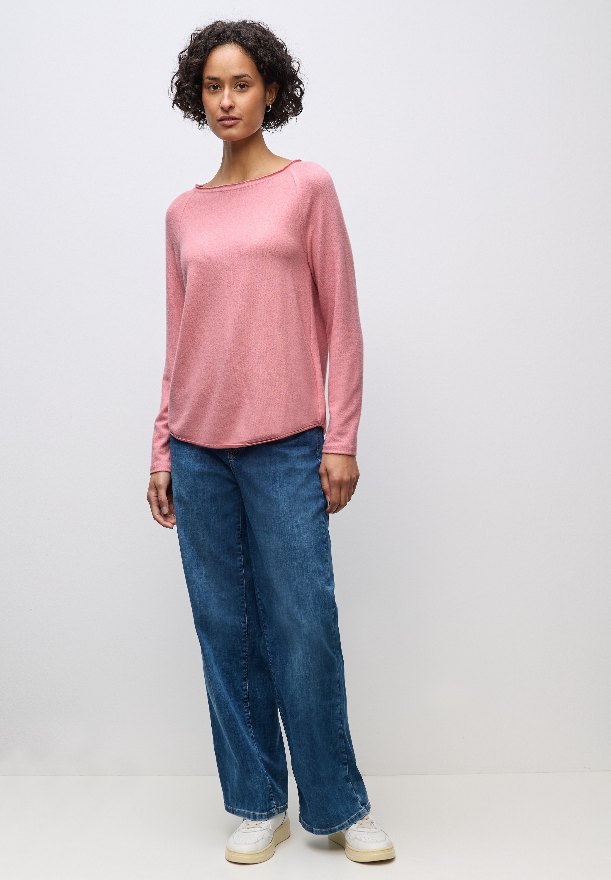 STREET ONE Langarmshirt, aus softem Materialmix