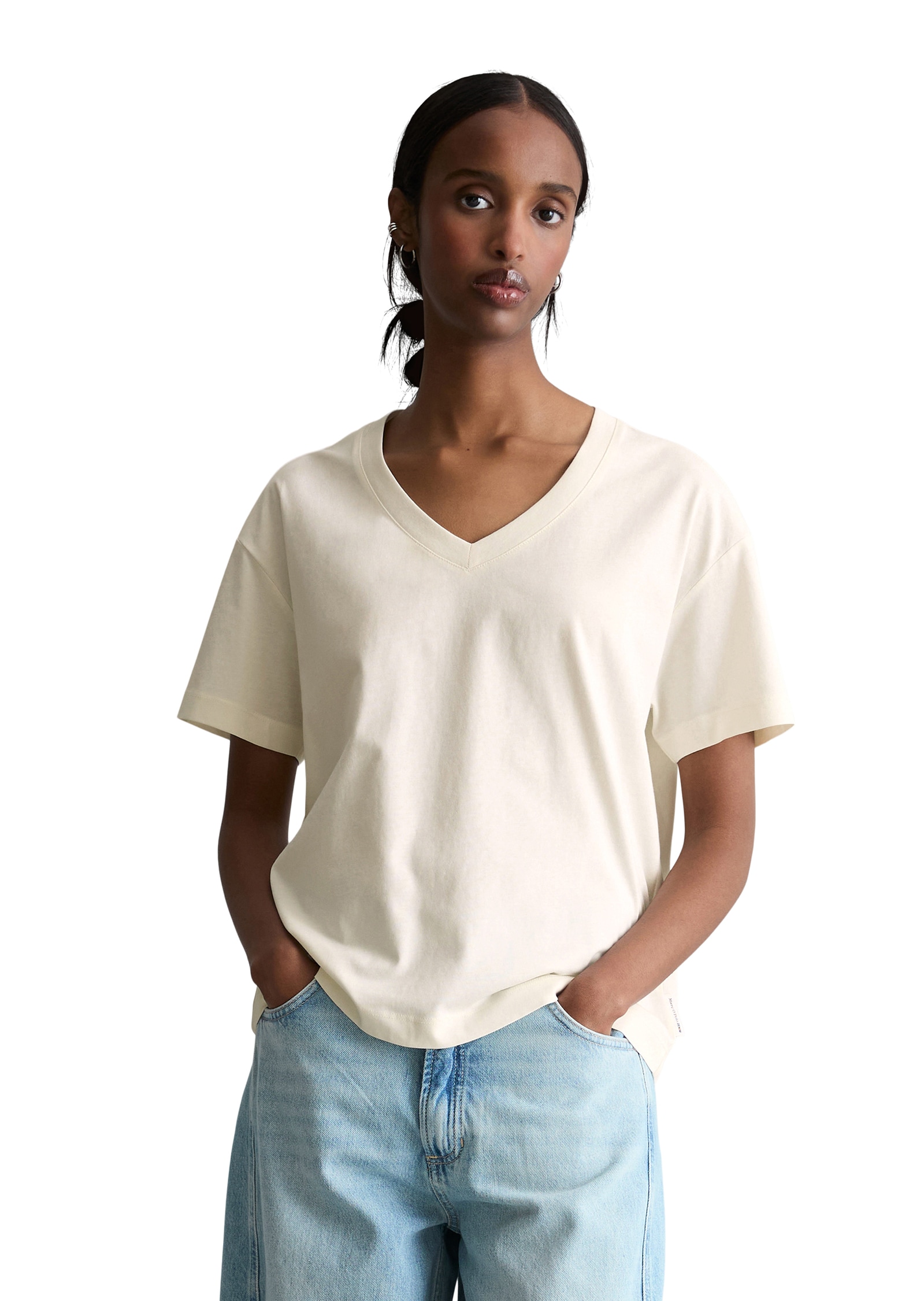 Marc OPolo DENIM V-Shirt regular aus Baumwoll-Single-Jersey günstig online kaufen