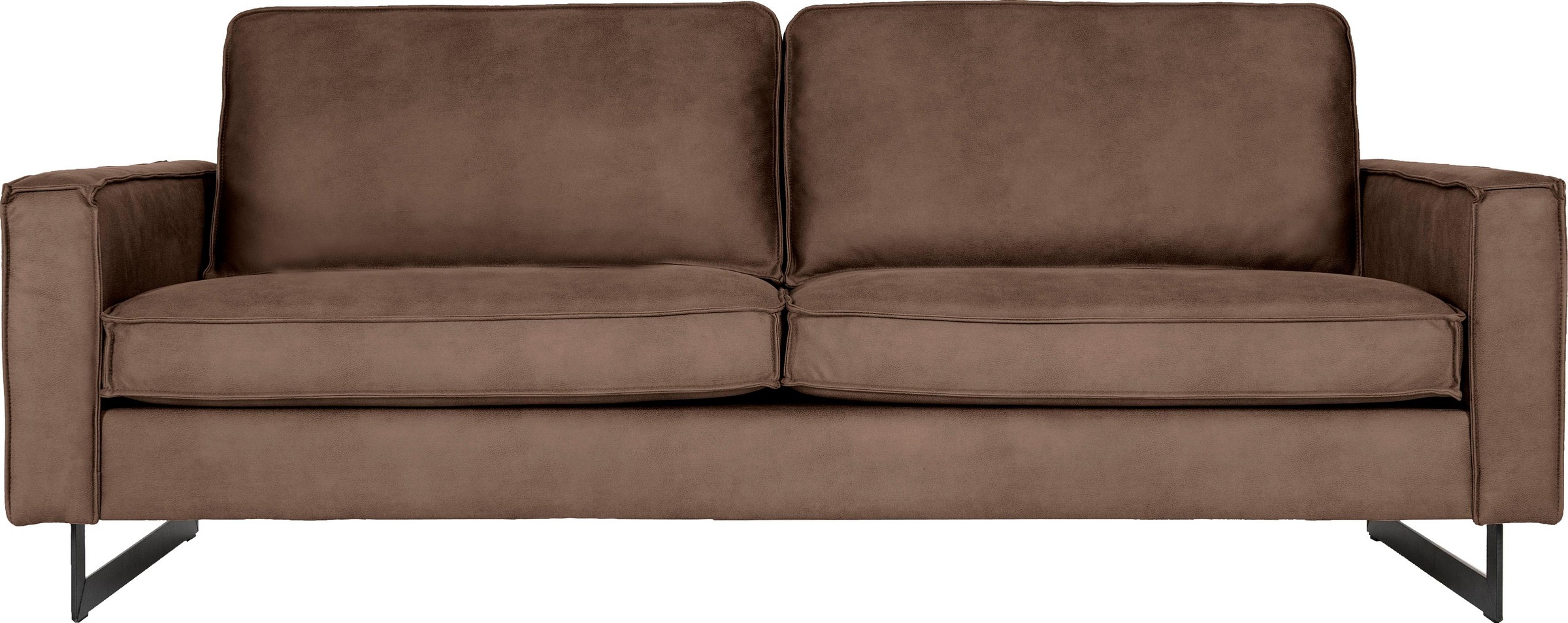 Home affaire 3-Sitzer "Pinto, 206 cm, Cord, Chenille, Lederoptik" mit Keder günstig online kaufen