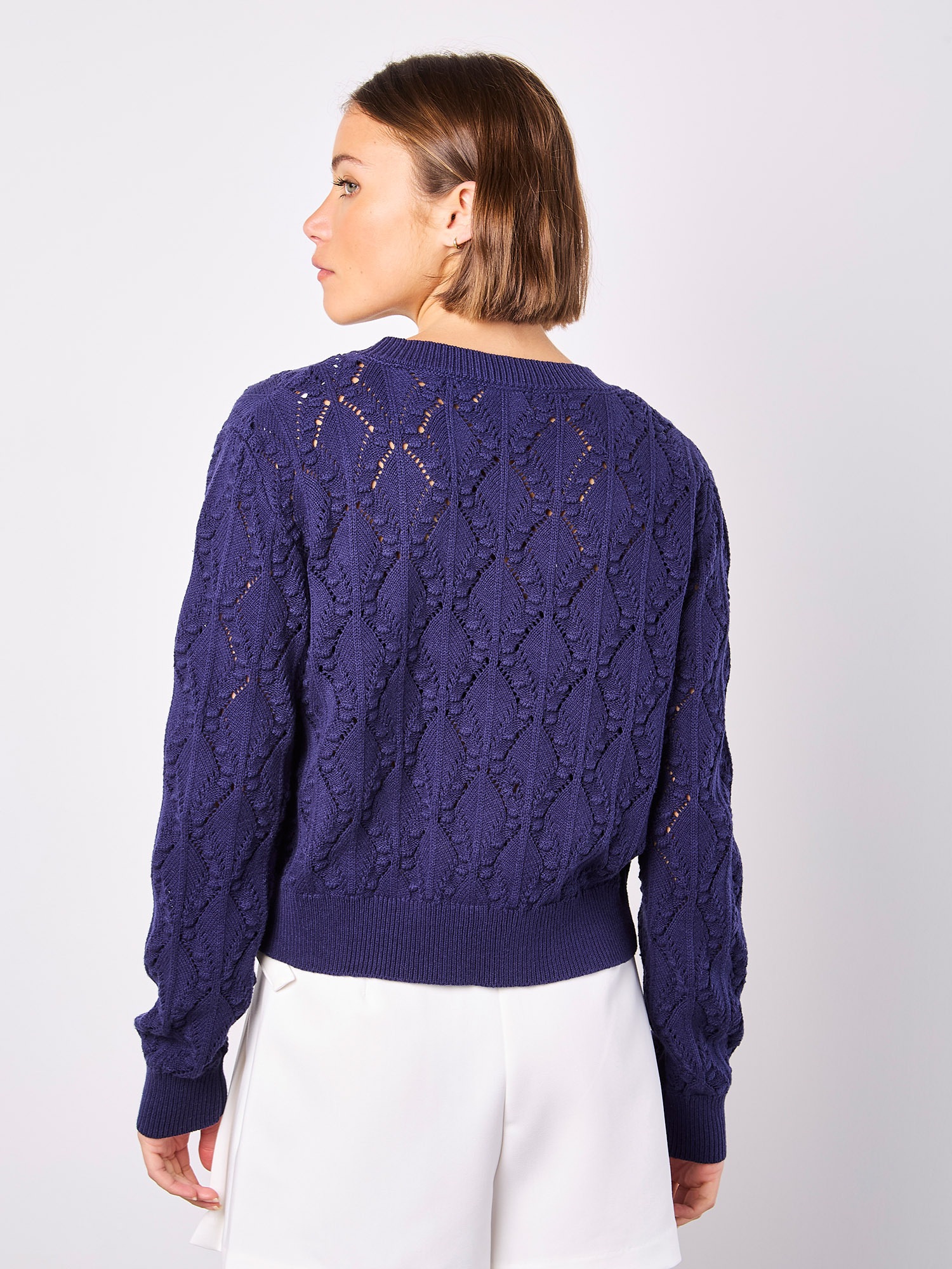 Apricot Strickcape »Pointelle-Strickjacke« in Lochstrick