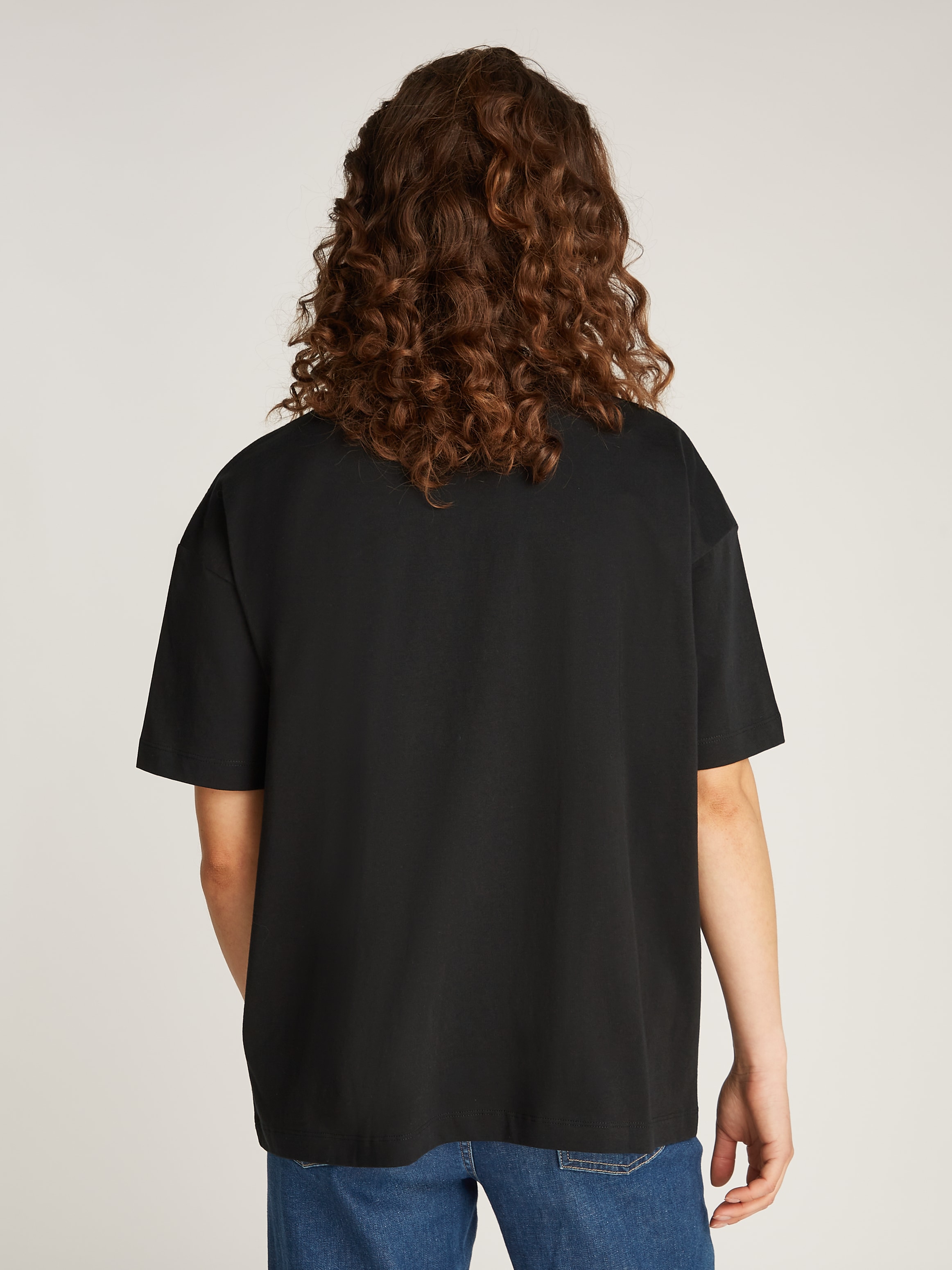 Calvin Klein Jeans T-Shirt »TEXTURED MONOLOGO BOYFRIEND TEE«, mit Logodruck