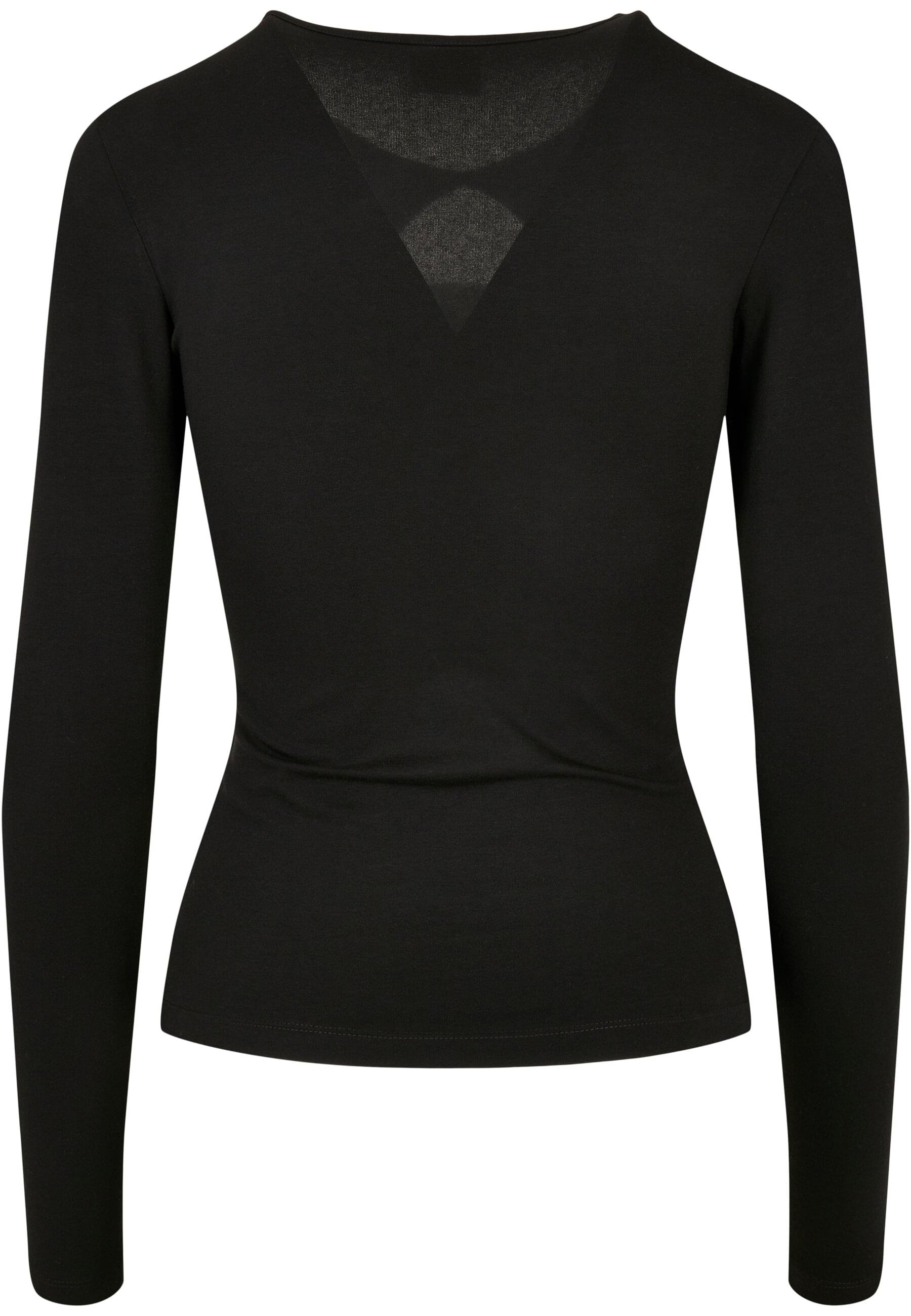 URBAN CLASSICS Longsleeve »Urban Classics Damen Ladies Organic Keyhole Longsleeve«, (1 tlg.)