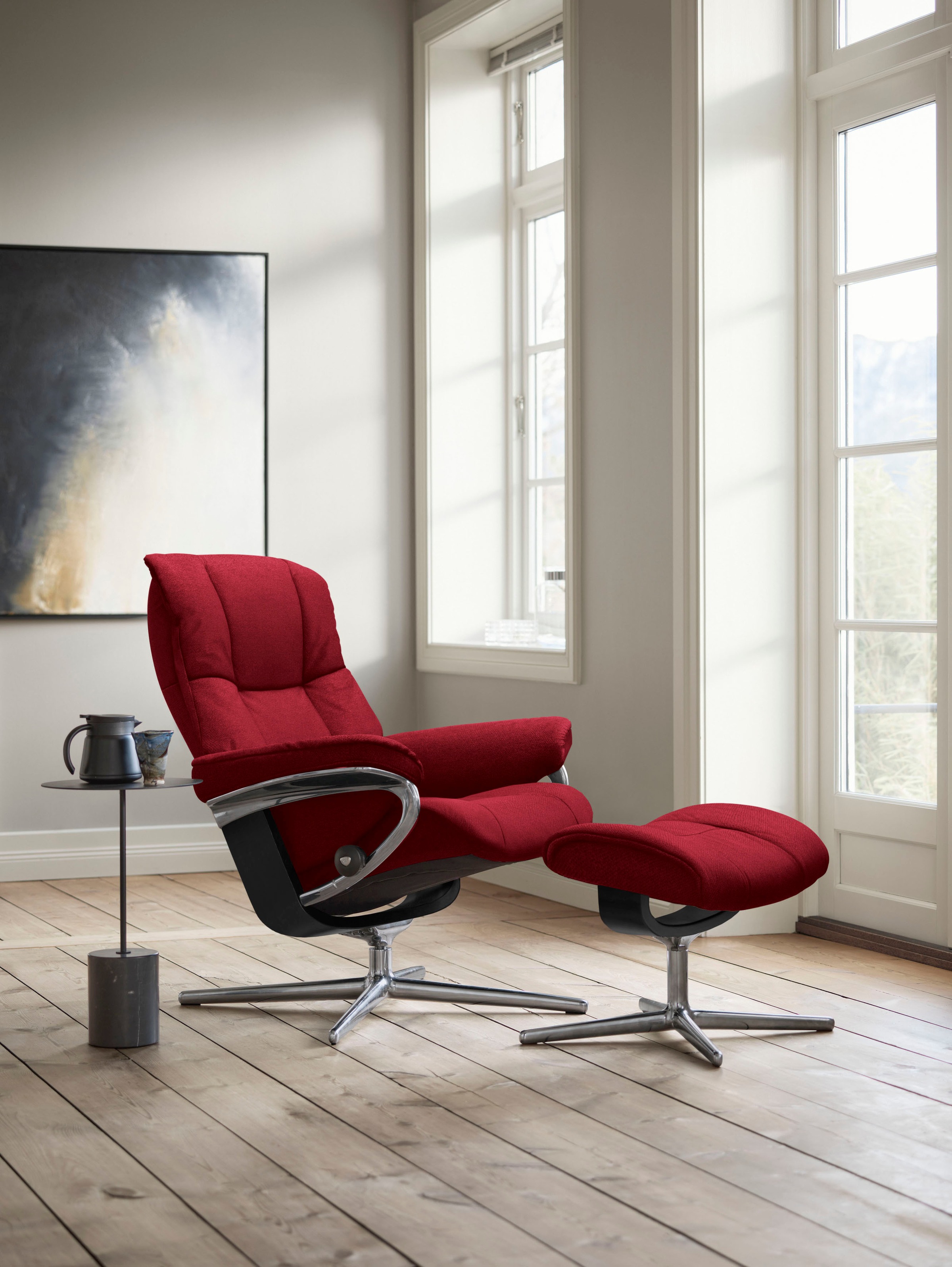 Stressless® Relaxsessel »Mayfair«, mit Cross Base, Größe S, M & L, Holzakzent Schwarz