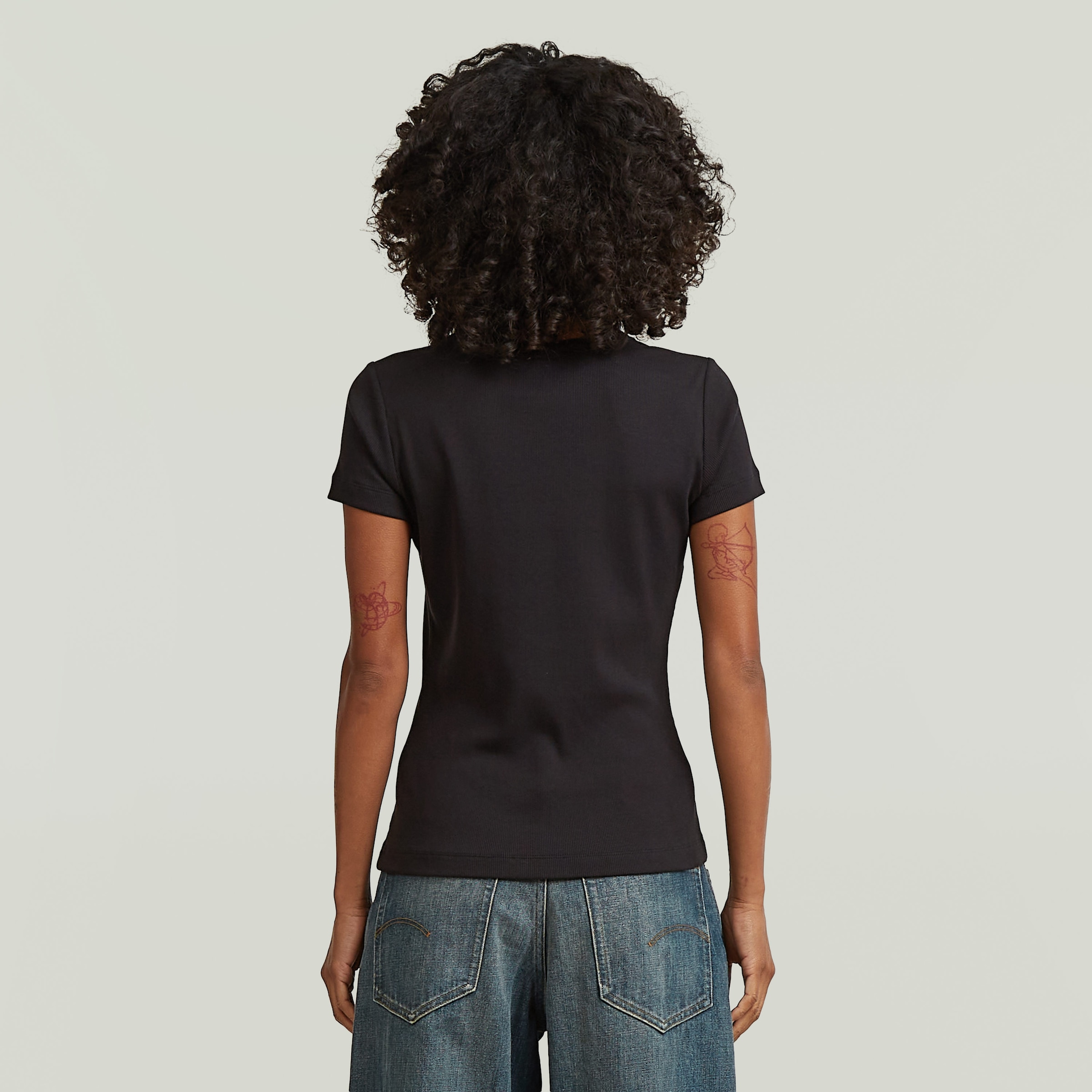 G-STAR T-Shirt »Slim Rib Wmn« in Rundhalsform