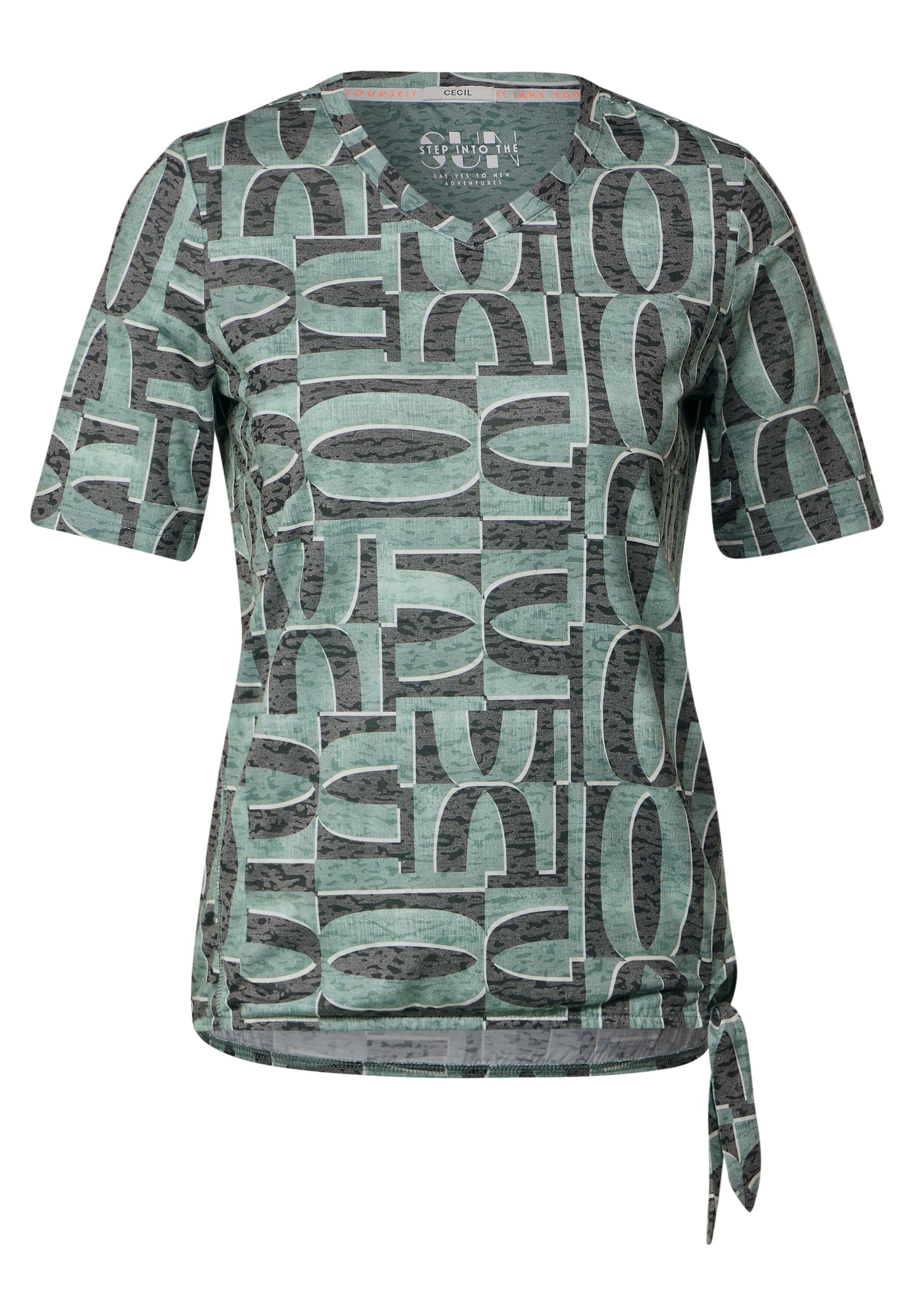 Cecil T-Shirt, mit Knotendetail am Saum