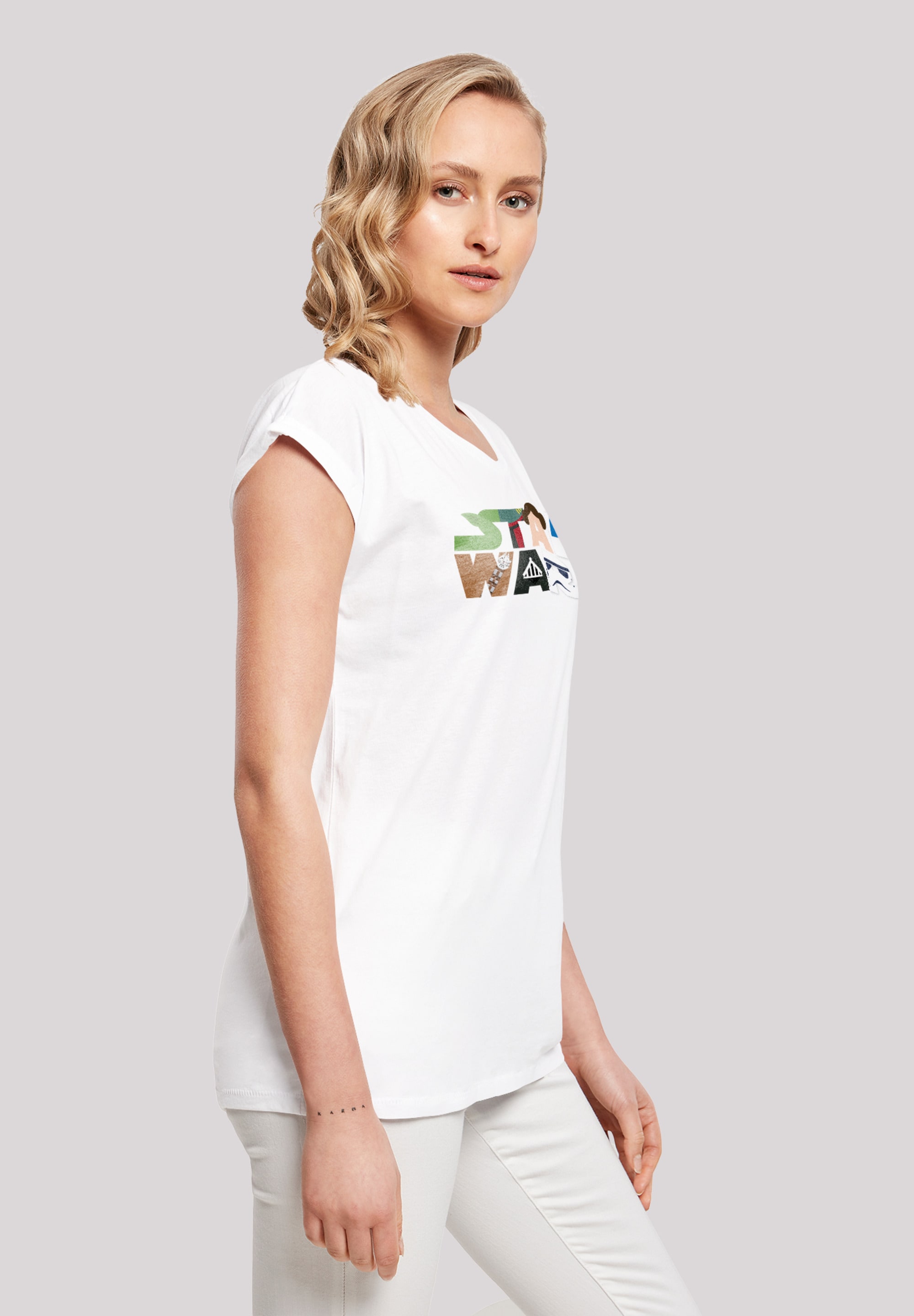 F4NT4STIC Kurzarmshirt »Damen Star Wars Character Logo with Ladies Extended  Shoulder Tee«, (1 tlg.) bestellen | BAUR | T-Shirts