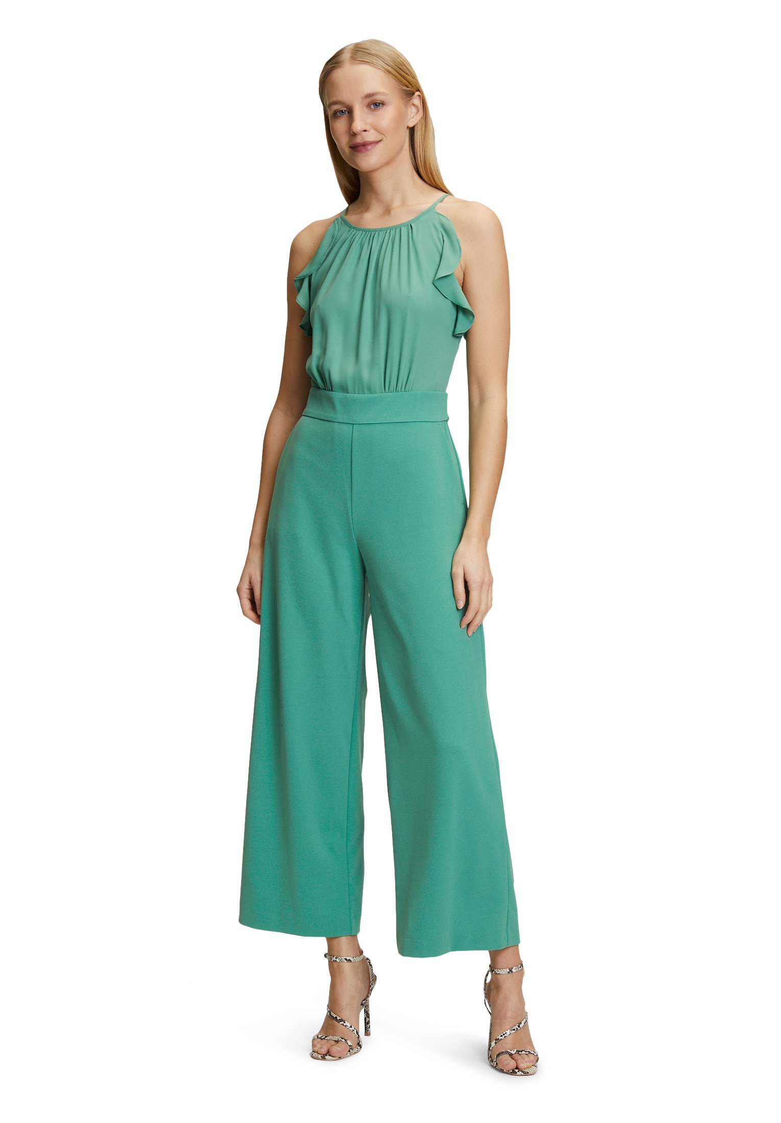 Vera Mont Overall "Vera Mont Damen Jumpsuit mit Volant" 1 Stk. tlg. Bindeba günstig online kaufen