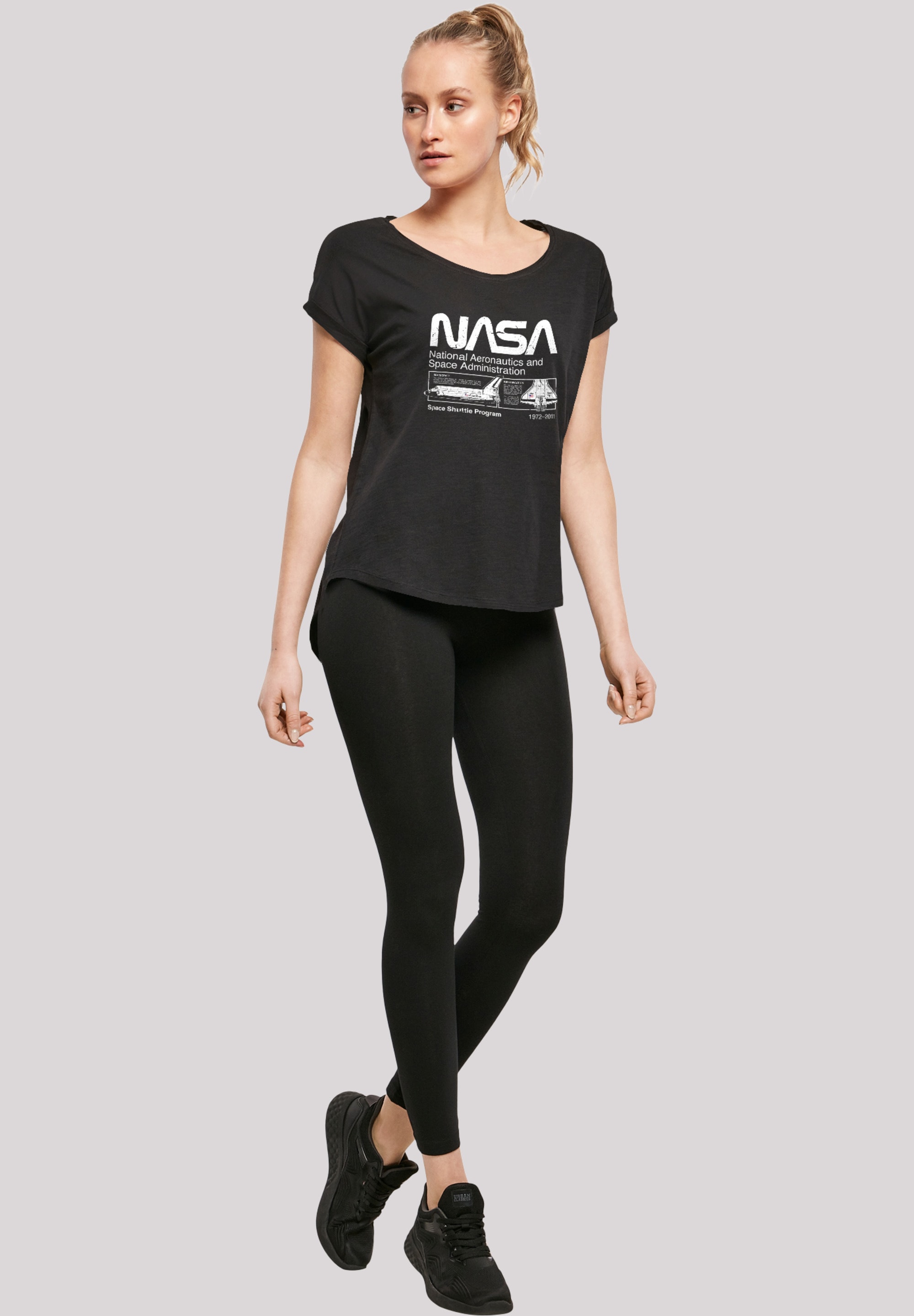 F4NT4STIC T-Shirt »NASA Classic Space Shuttle Black«, Print