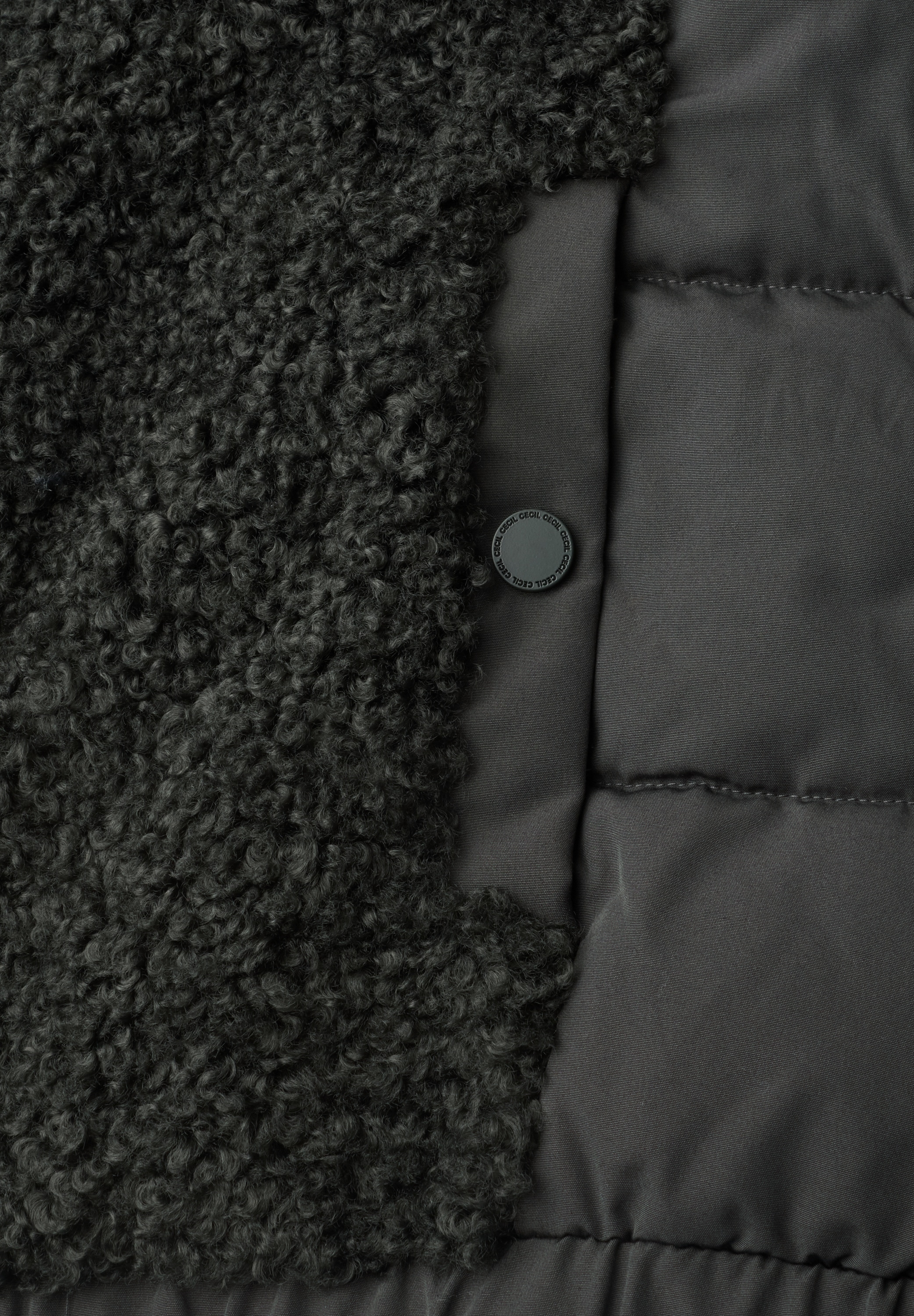 Cecil Fellimitatjacke mit Kapuze mit Kapuze mit Tunnelzugband
