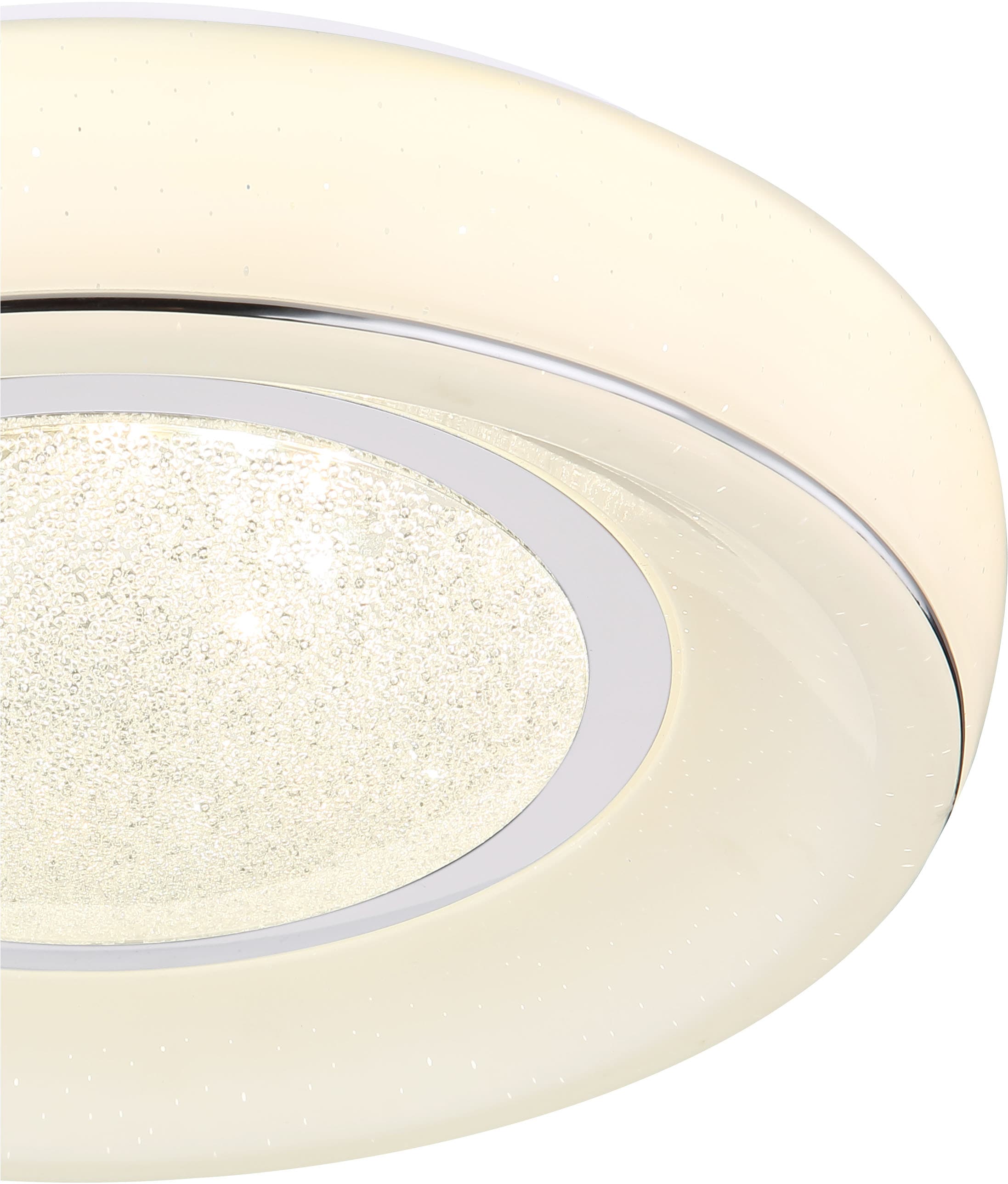 GLOBO LIGHTING LED Deckenleuchte »MICKEY«, Leuchtmittel LED-Modul | LED fest integriert, Deckenlampe/rund/Wohnzimmer/Schlafzimmer/Kristalle