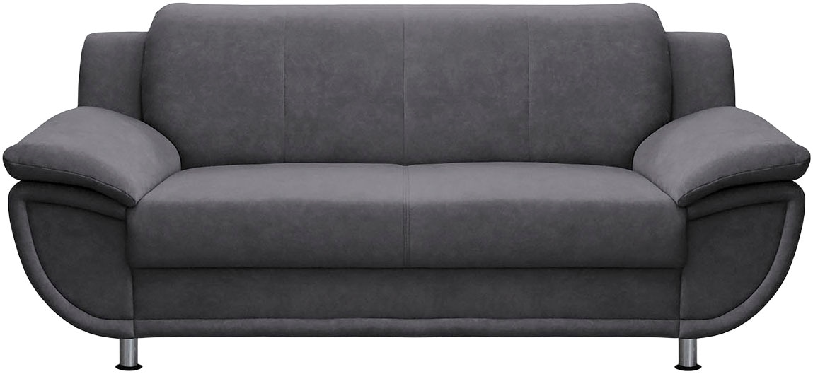 TRENDMANUFAKTUR 2-Sitzer »Rondo, Breite 178 cm, breite Armlehnen, Füße chromfarben« Couch wahlweise mit Federkern und in verschiedenen Bezügen bestellbar