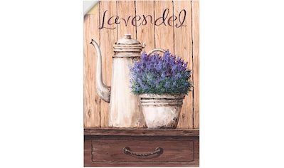 Wandbild »Lavendel«, Vasen & Töpfe, (1 St.)