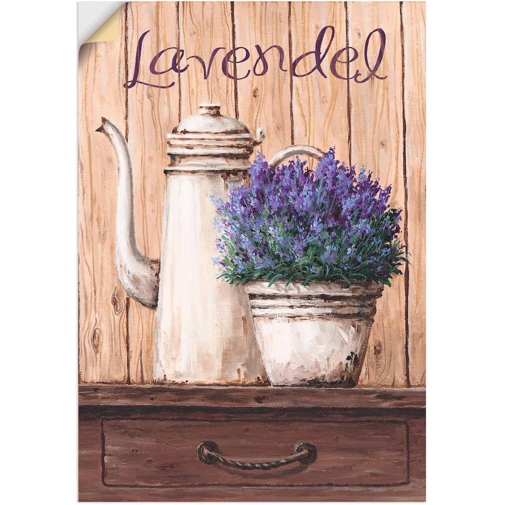 Artland Wandbild »Lavendel«, Vasen & Töpfe, (1 St.)