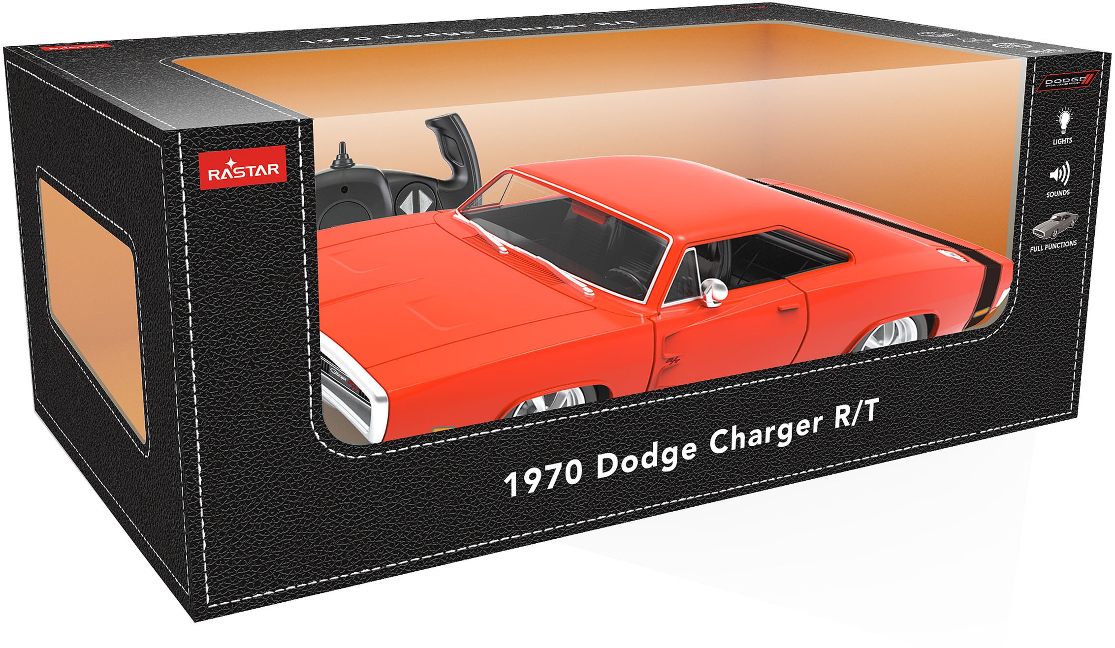 Jamara RC-Auto »Dodge Charger R/T 1970, 1:16, rot, 2,4GHz«, mit Licht und Sound