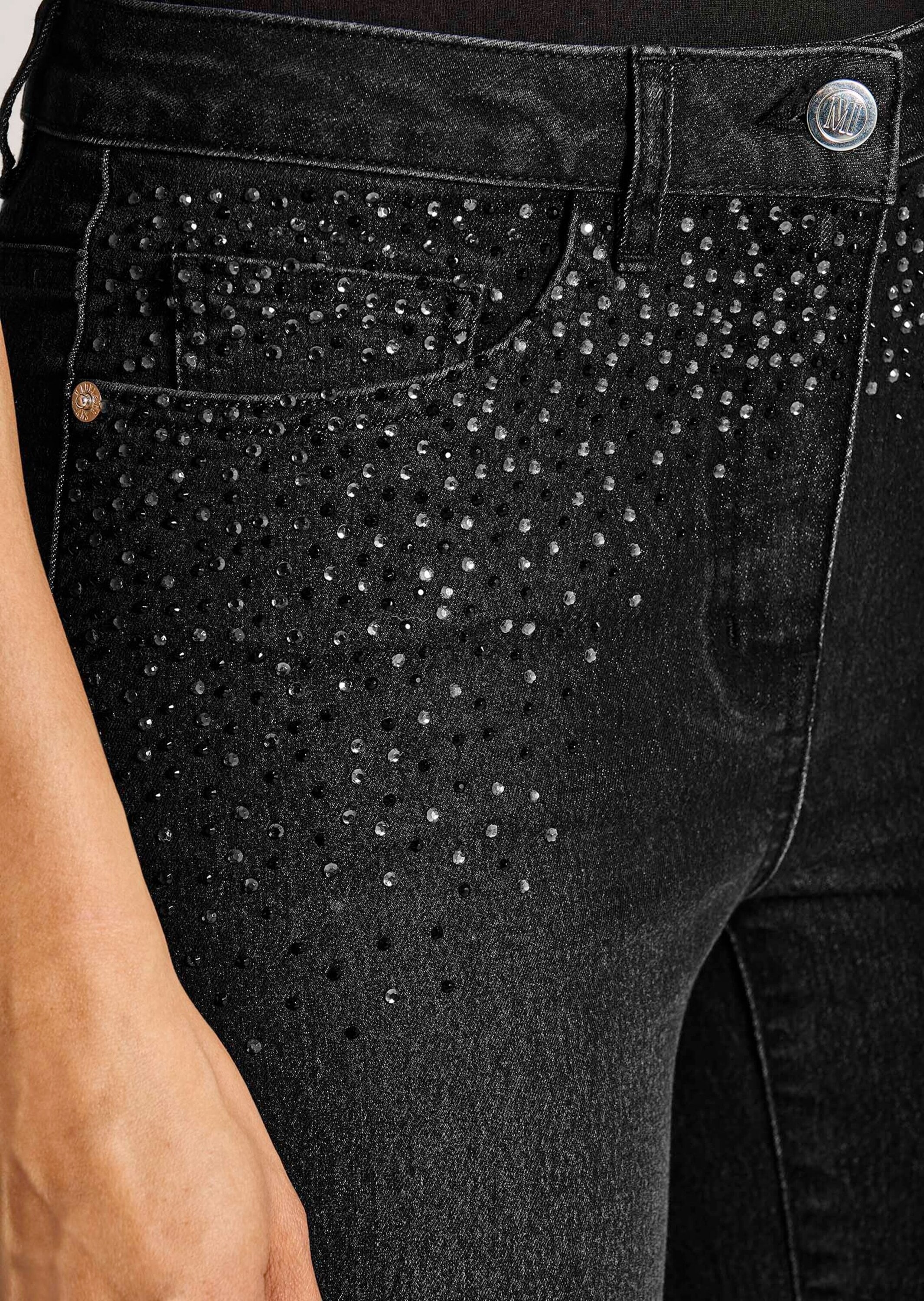 MADELEINE Regular-fit-Jeans »Jeans Slim Fit Denim mit Strass«