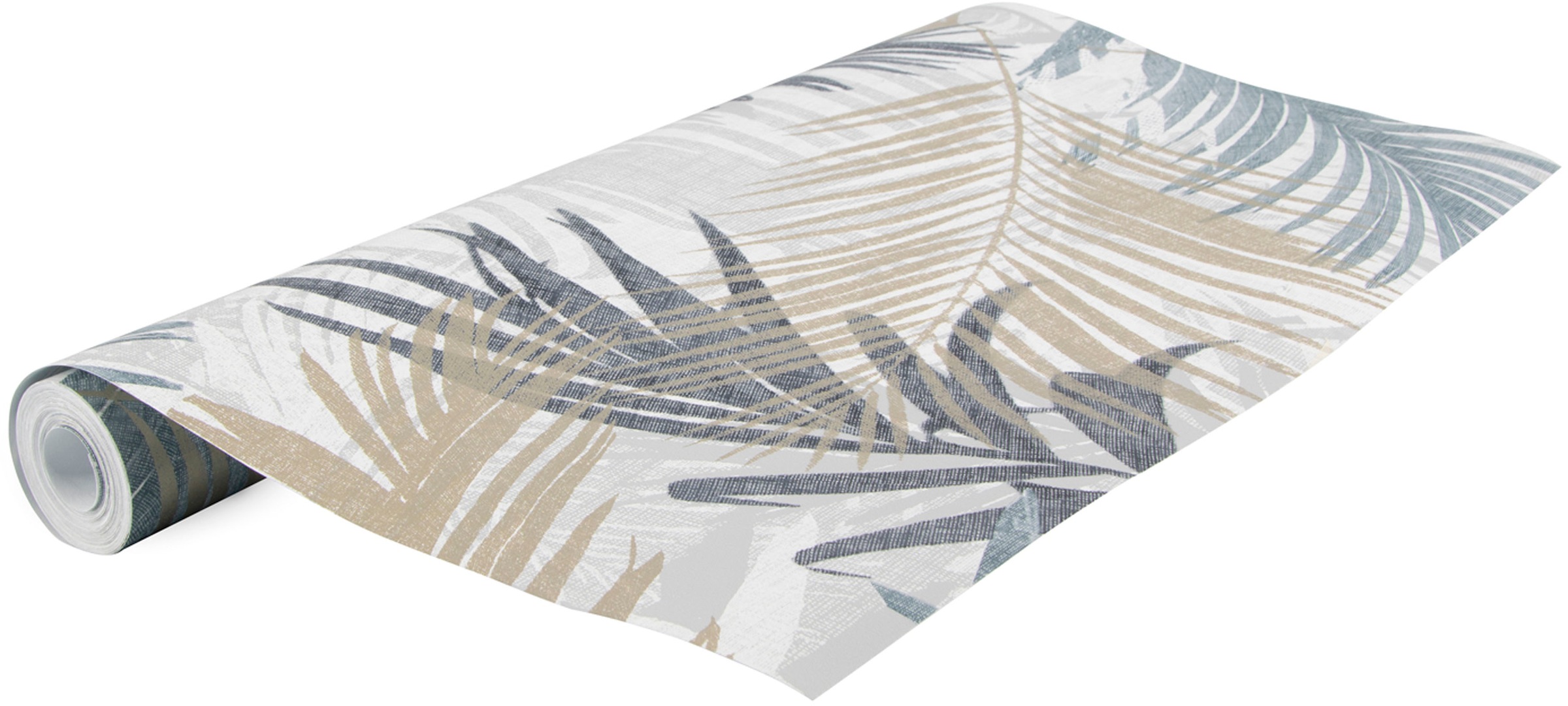 Thumbnail - Boutique Vliestapete "Boutique Vliestapete Jungle Glam Blau Grau" botanisch aufgeschäumt Boutique Vliestapete Jungle Gla...