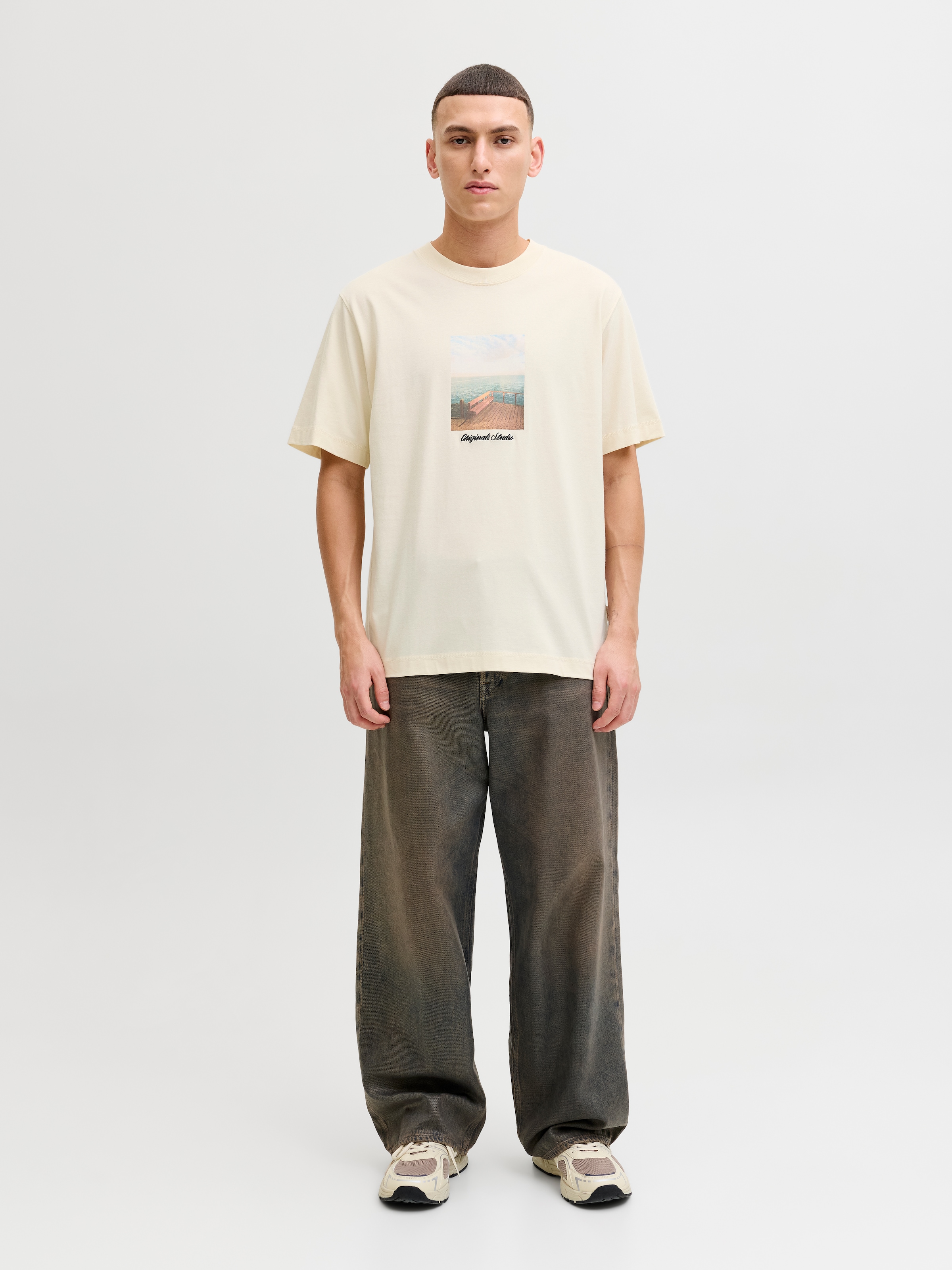 Jack & Jones T-Shirt »JORNORREBRO PHOTO TEE SS CREW NECK« Baumwolle, relaxed fit