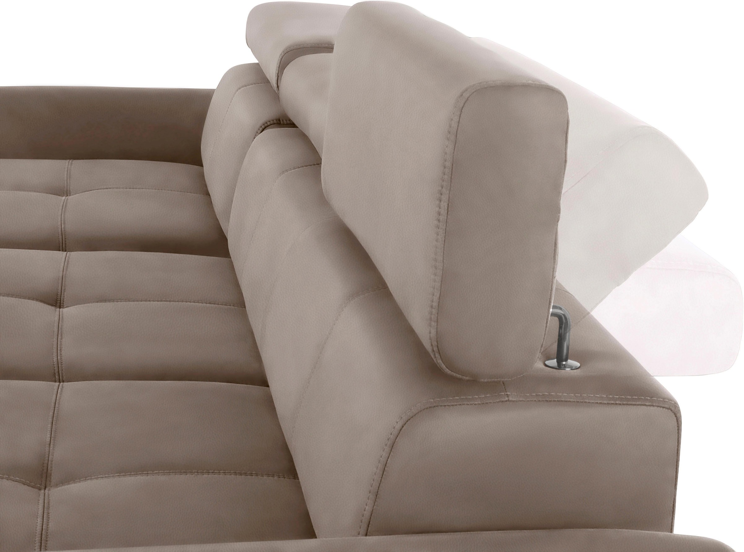 exxpo - sofa fashion Ecksofa »Maretto, bequem und komfortabel, L-Form«, inkl. Kopf- bzw. Rückenverstellung, wahlweise mit Bettfunktion