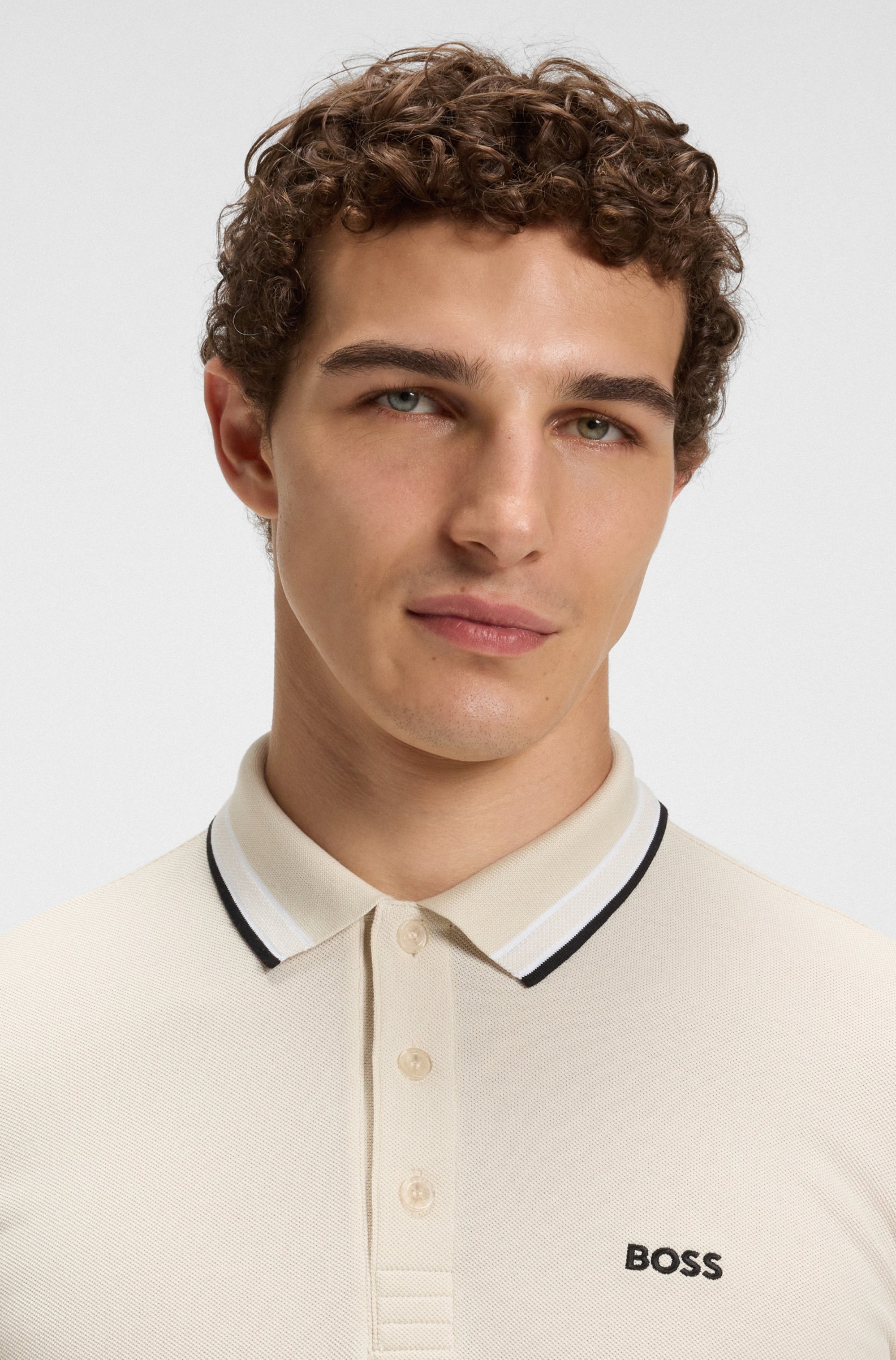 BOSS GREEN Poloshirt "Paddy" atmungsaktive Piqué-Webstruktur, Flachstrickkr günstig online kaufen