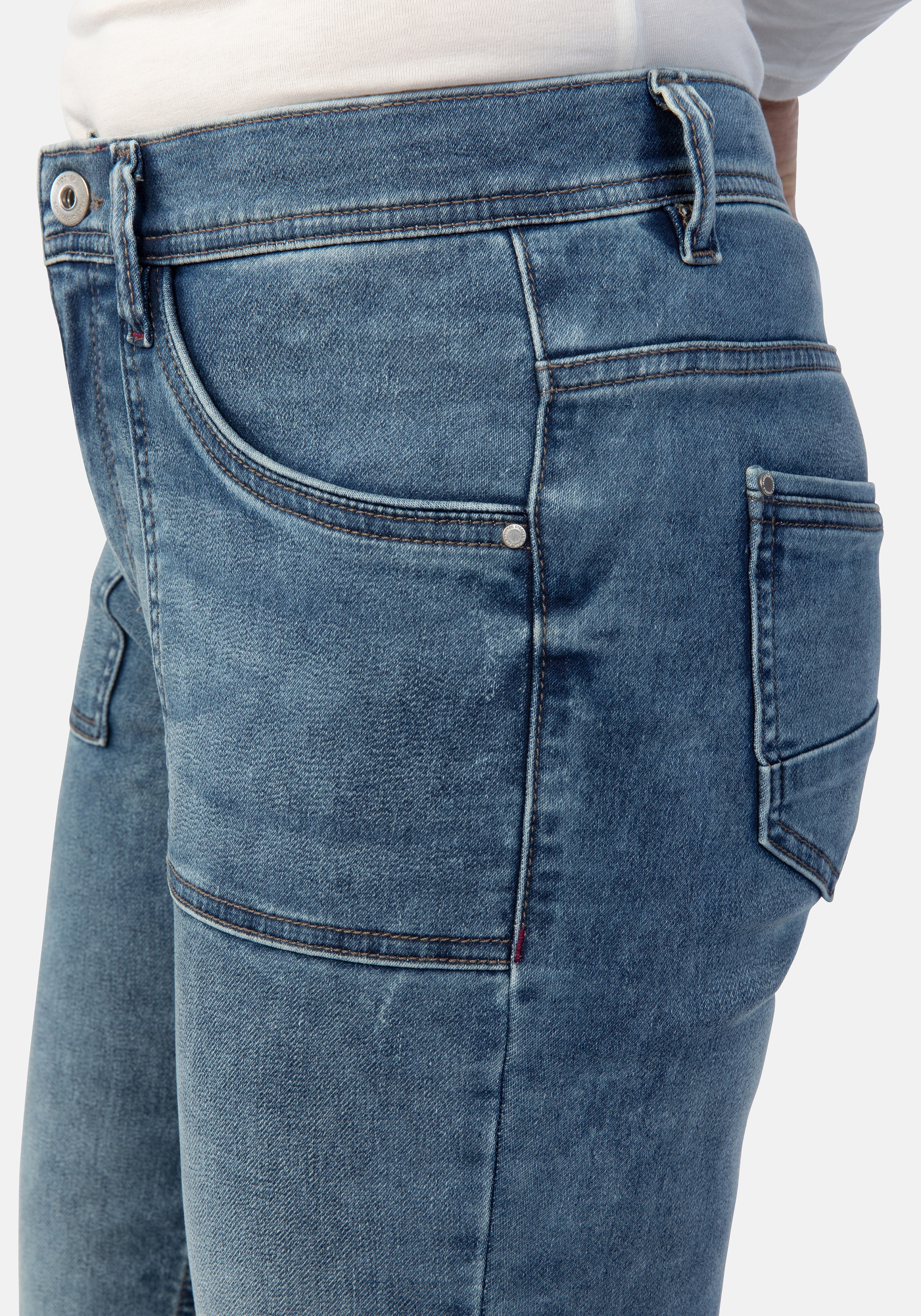 Thumbnail - STOOKER WOMEN 5-Pocket-Jeans "DAVOS Jogginghose Sportspant" Boyfriendjeans Casual Clean Wash Denim Jeans für Damen