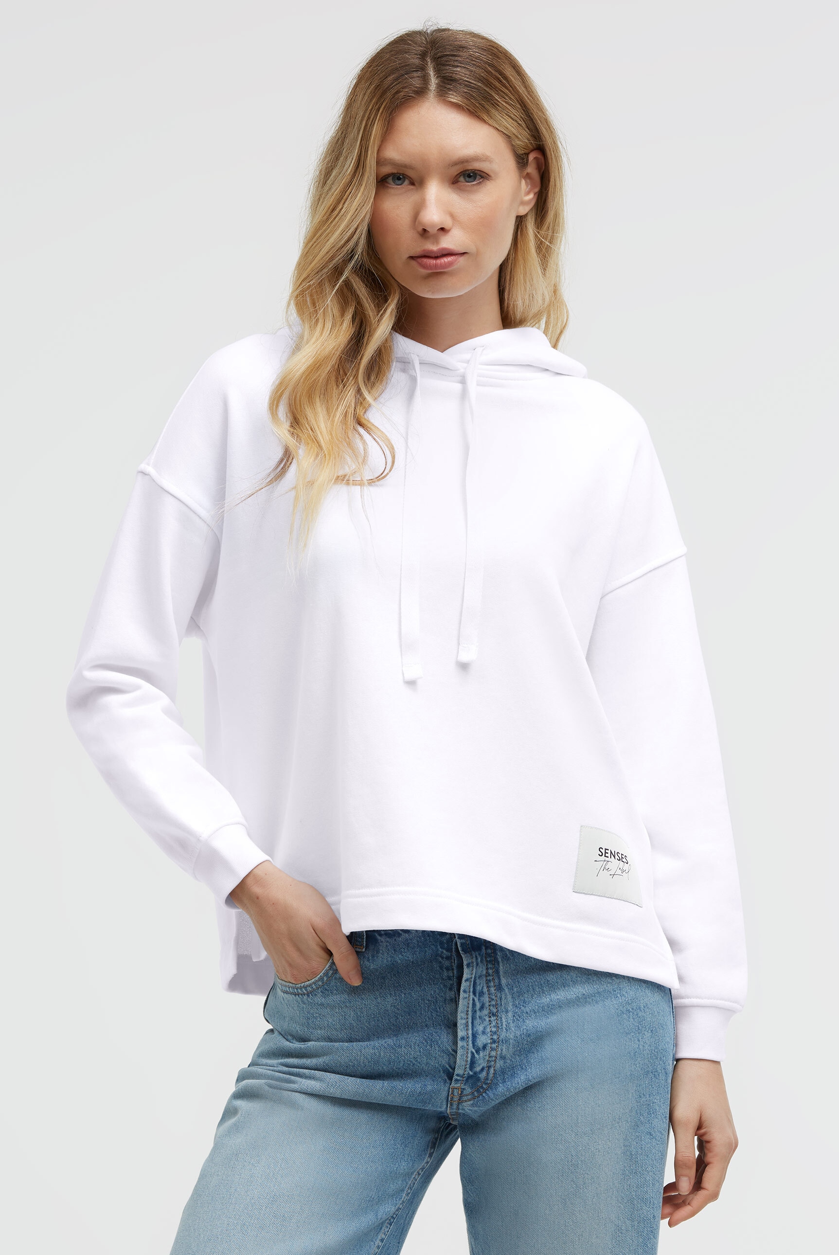 SENSES.THE LABEL Kapuzensweatshirt , mit überschnittenen Schultern
