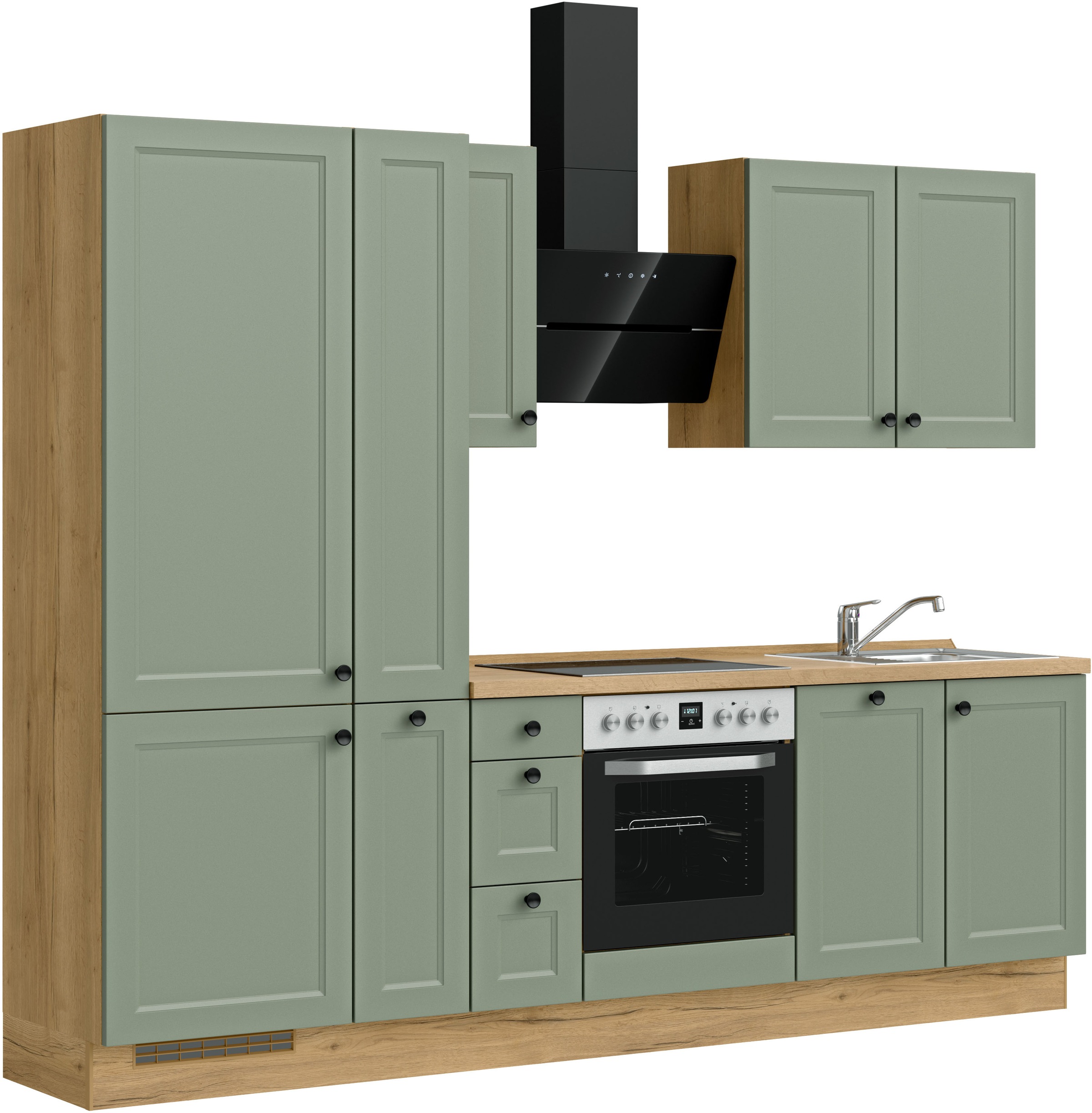 nobilia® Küchenzeile »"Cascada II"«, vormontiert, Breite 270 cm, Ausrichtung wählbar, wahlw. mit E-Geräten