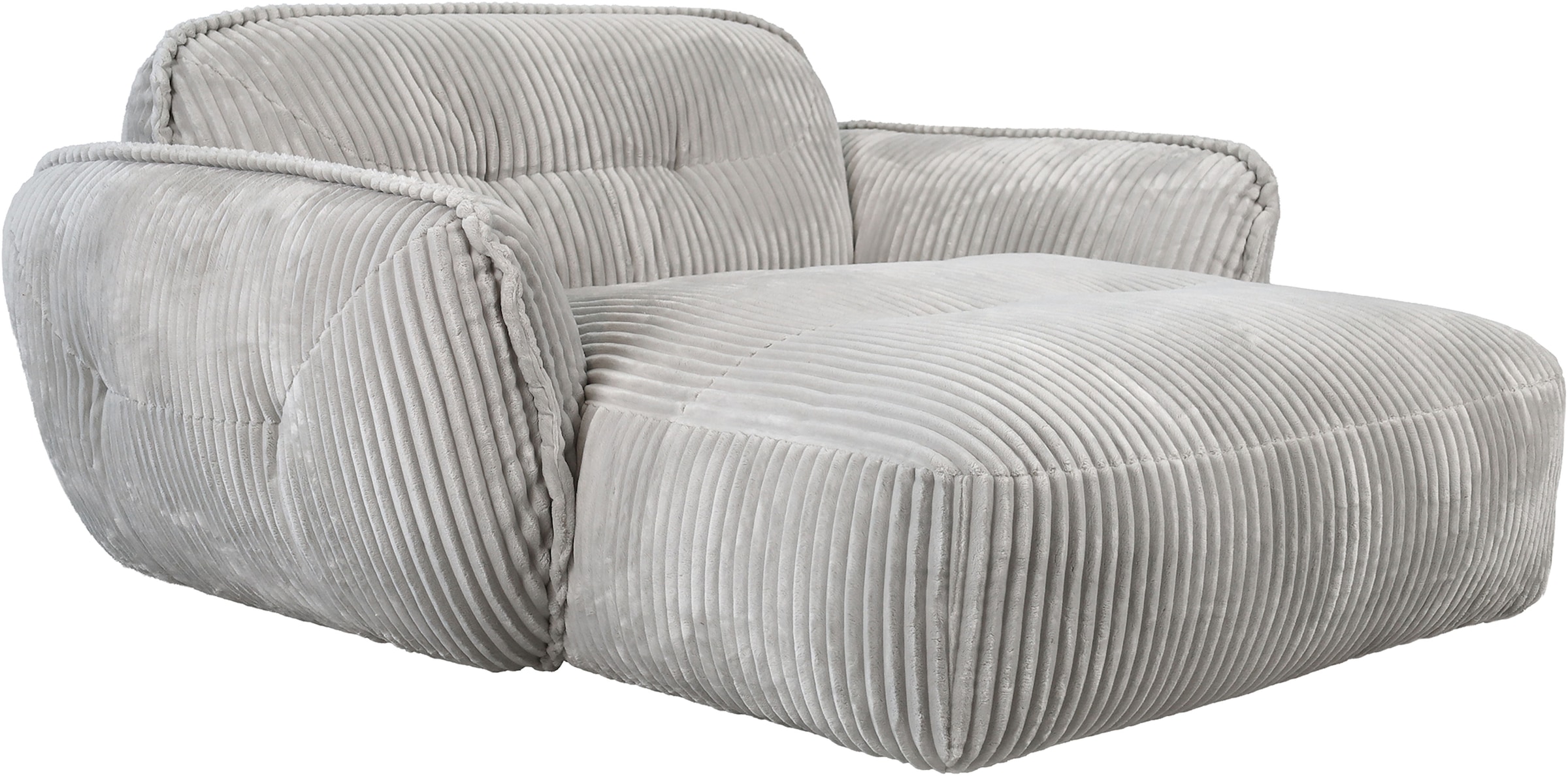TRENDMANUFAKTUR Chaiselongue »Be Fluffy, mit Rundumbezug, Loveseat mit moderner breiter Kedernaht« mit softem Sitzkomfort, in hochwertigem Breitcord mit weicher Haptik