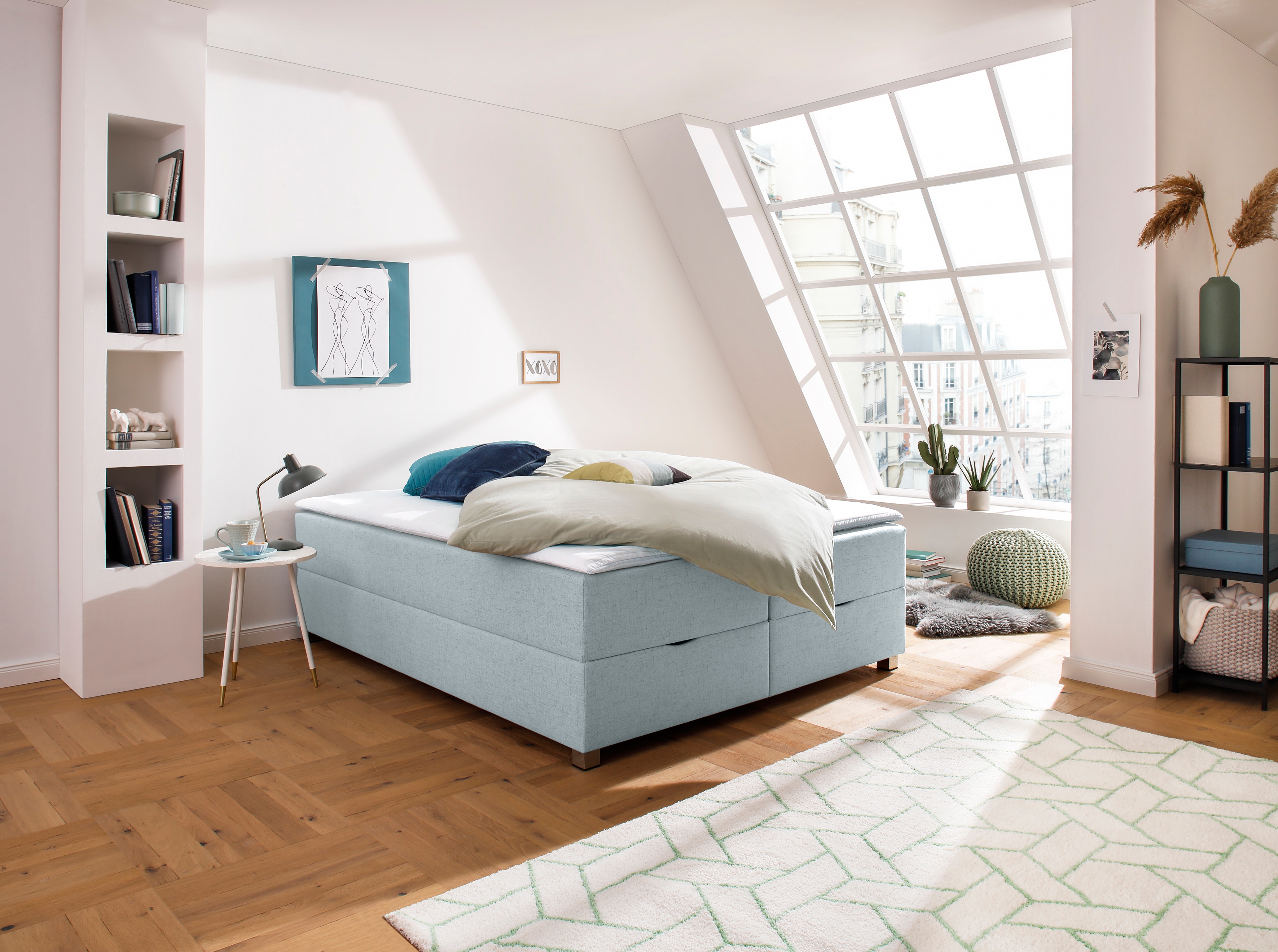 Home affaire Boxbett "Alexis" ohne Kopfteil - ideal für Räume mit Dachschrägen; in 4 Breiten
