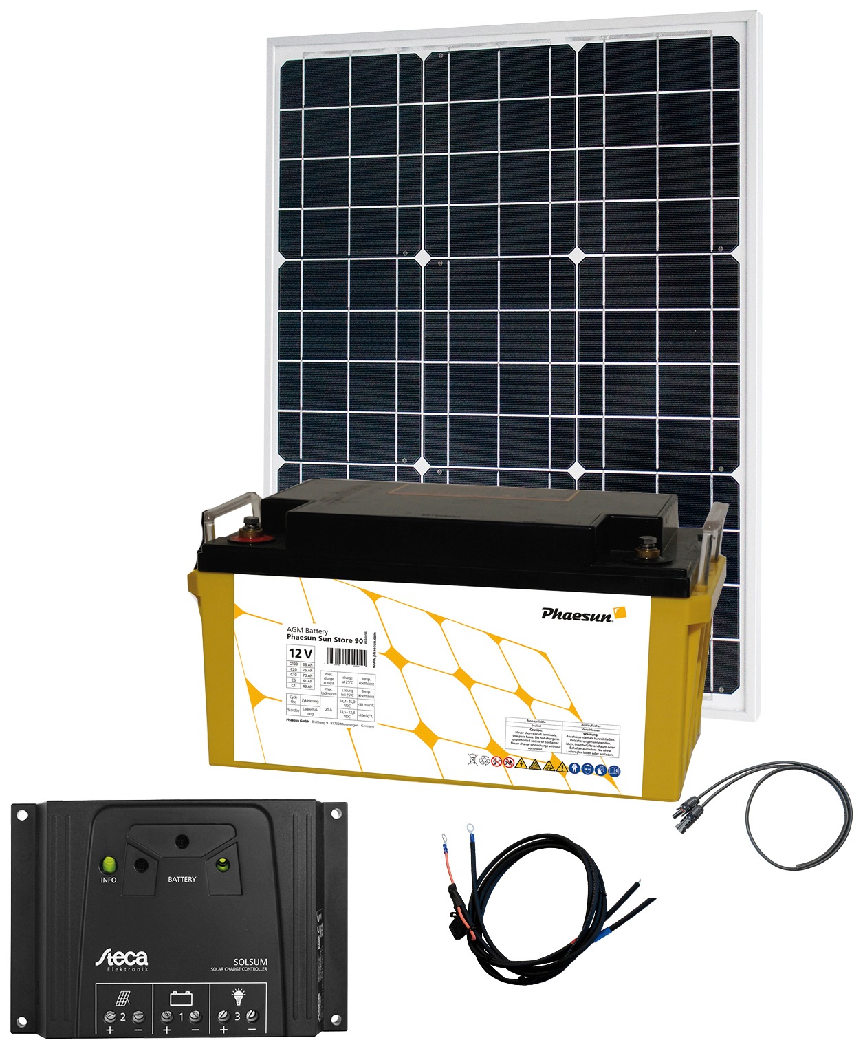 PHAESUN Solarmodul "Energy Generation Kit Solar Rise", schwarz, Solarmodule, 50 W