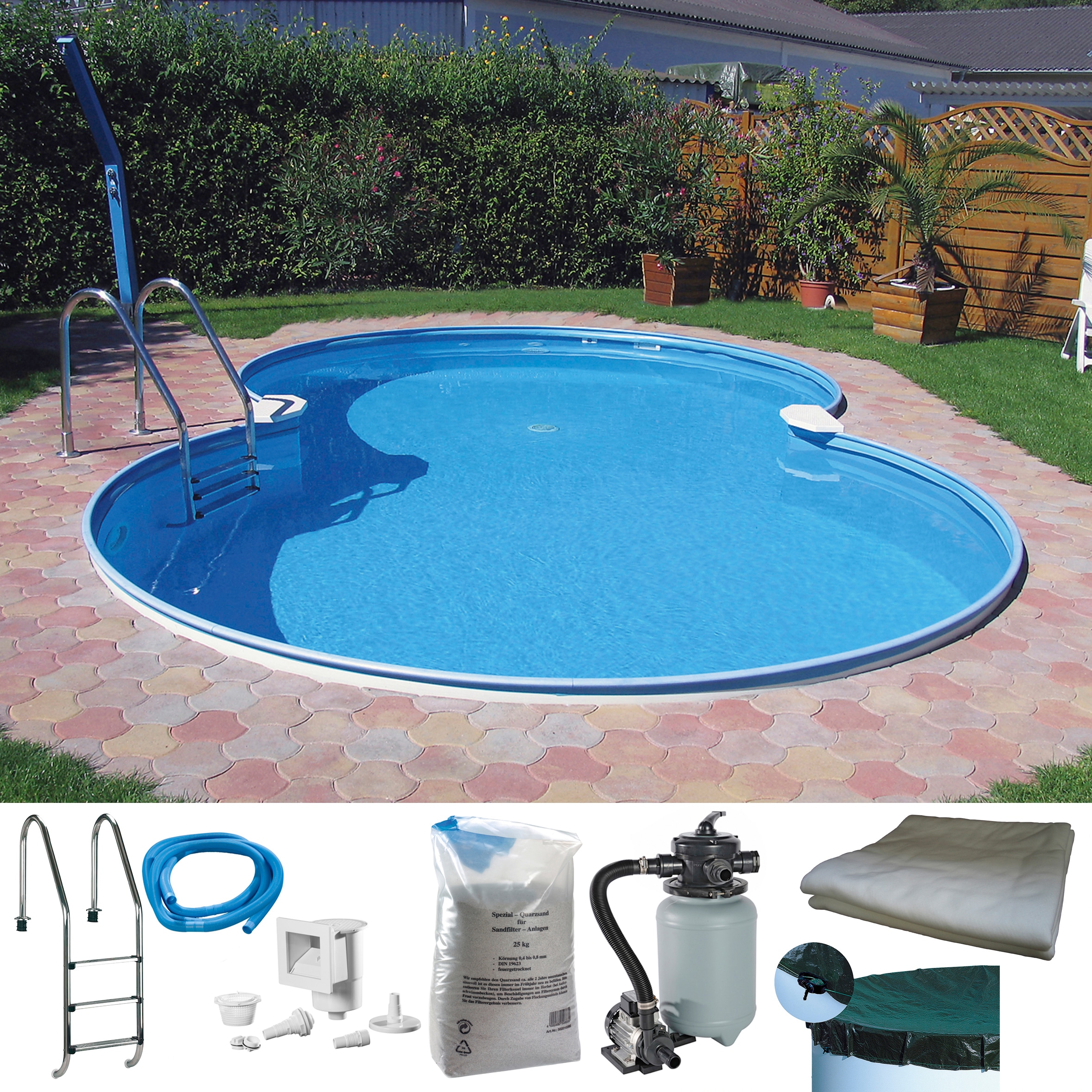 my POOL BWT Achtformpool "BALI 1", (Komplett-Set, 7 tlg.), Höhe 120 cm, in günstig online kaufen