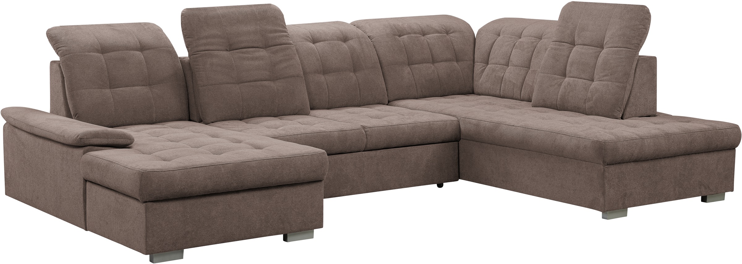 Thumbnail - WERK2 Wohnlandschaft "Kordula-New Multifunktion Couch, Breite 332cm, bequem, U-Form" Sofa in U-Form mit Schlaffunktion &...