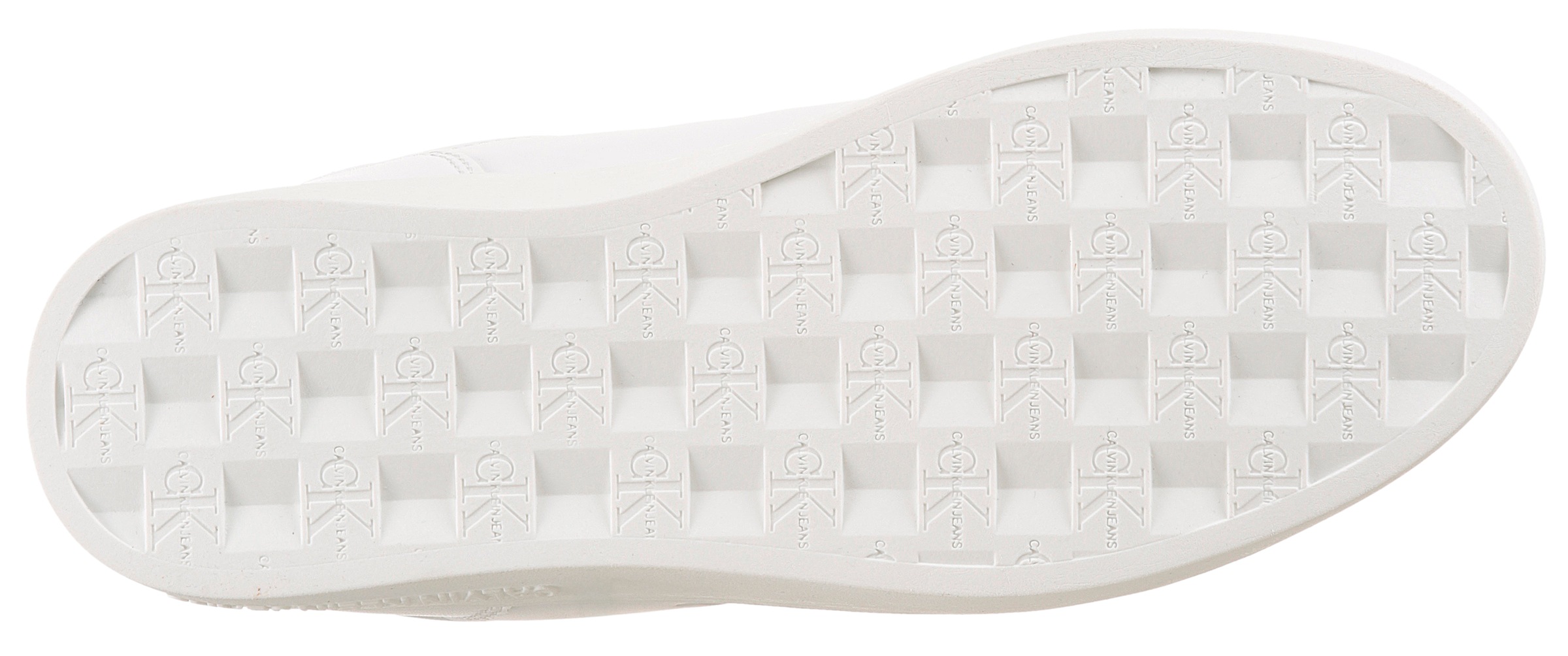 Calvin Klein Jeans Plateausneaker »CLASSIC CUPSOLE MONO LTH WN«, Schnürschuh, Halbschuh, Freizeitschuh mit seitlichem Logo