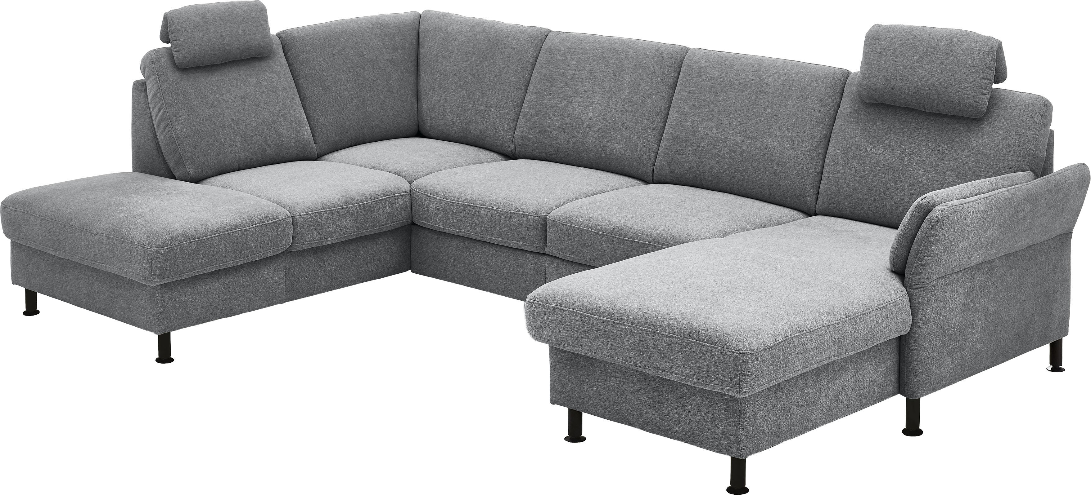 Die PlanBar Wohnlandschaft "ZE-EM18013 U-Form, Breite 305 cm" wahlweise mit Kopfstützen und Liegearmlehne