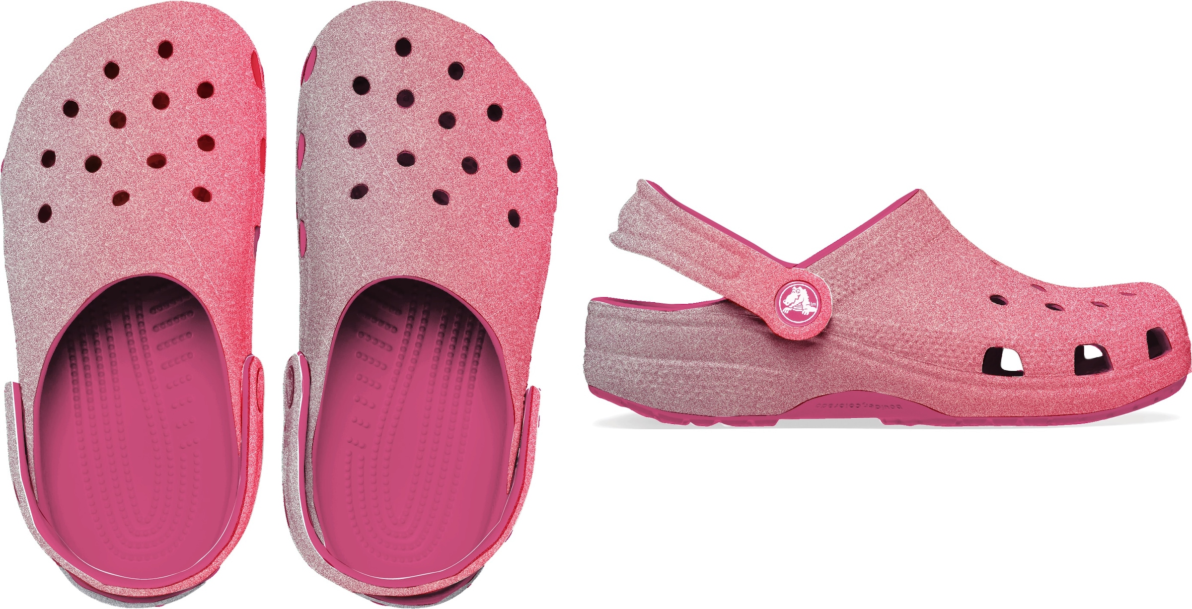 Crocs Clog »Classic Iridescent Glitter«, Glitzerschuh, Sandale, Hausschuh mit schwenkbarem Fersenriemen