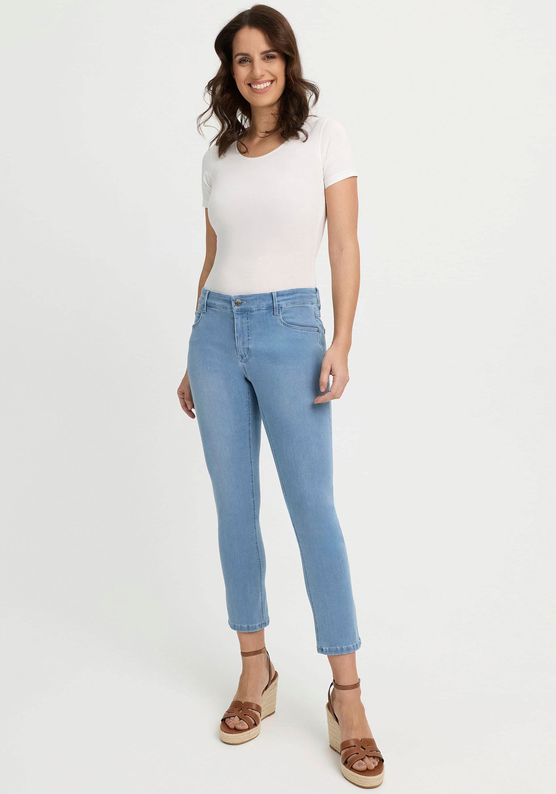 wonderjeans Skinny-fit-Jeans, mit Logostickerei günstig online kaufen