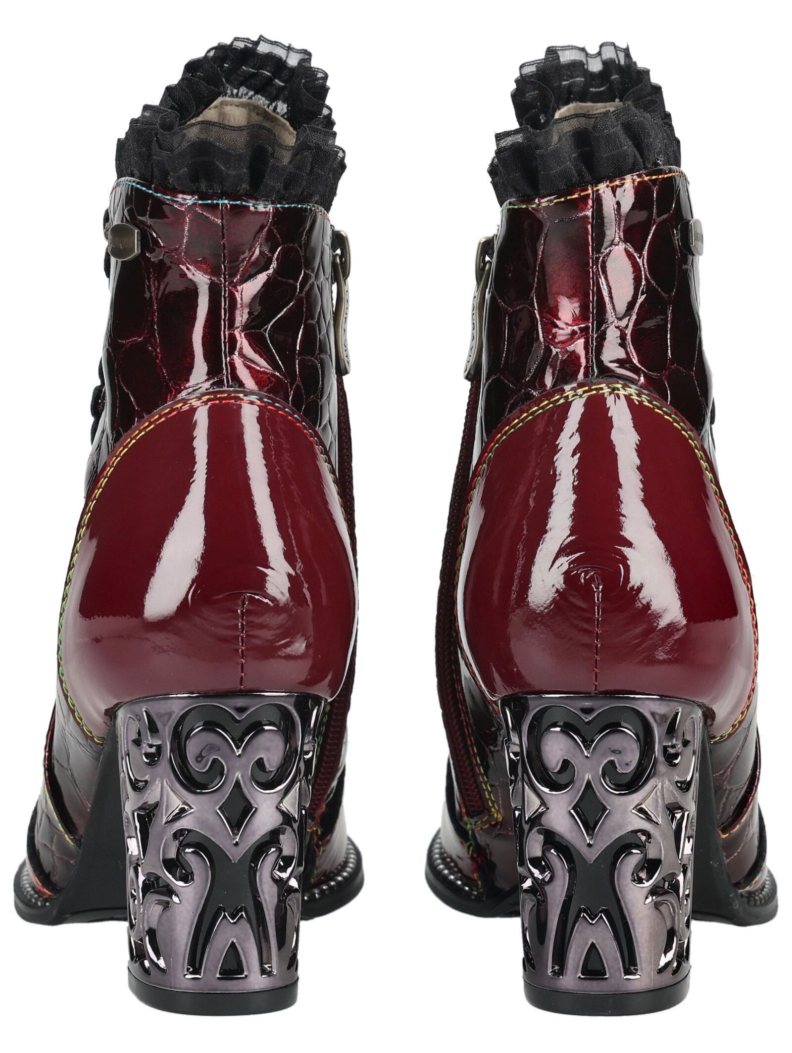 LAURA VITA High-Heel-Stiefelette »LAURA VITA Stiefelette Leder/Textil«