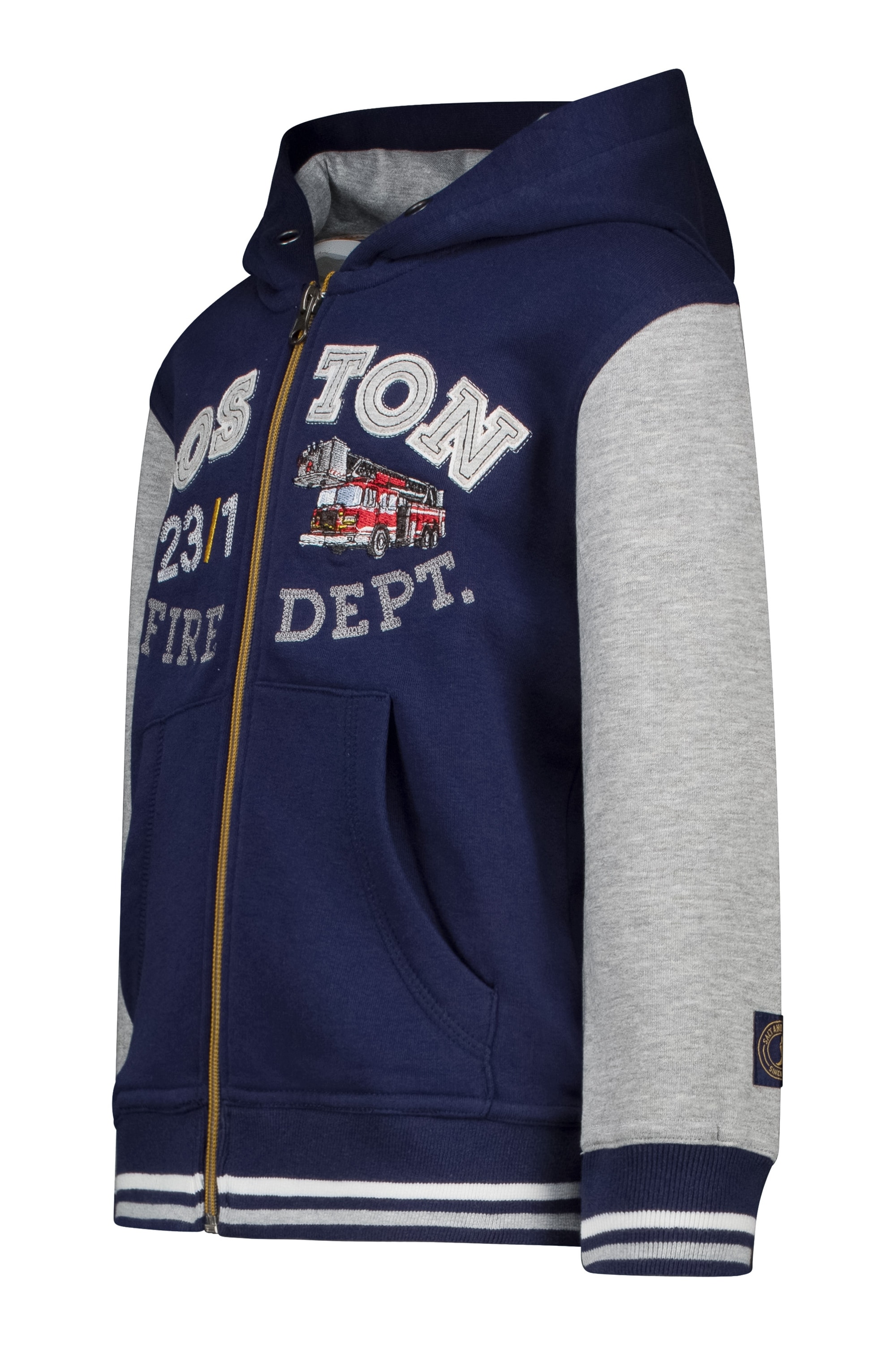 SALT AND PEPPER Collegejacke »Boston Fire Dept.«, mit Feuerwehr-Motiv