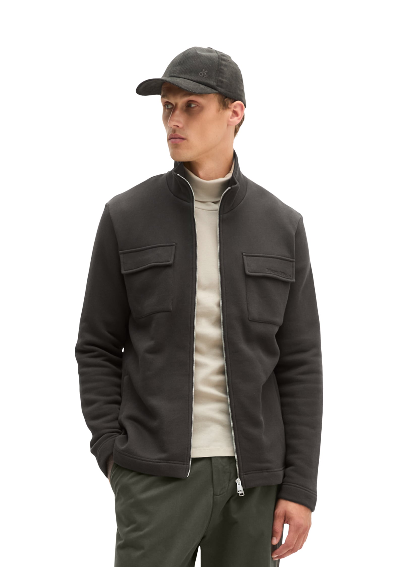 Marc OPolo Sweatjacke "aus reiner Bio-Baumwolle"