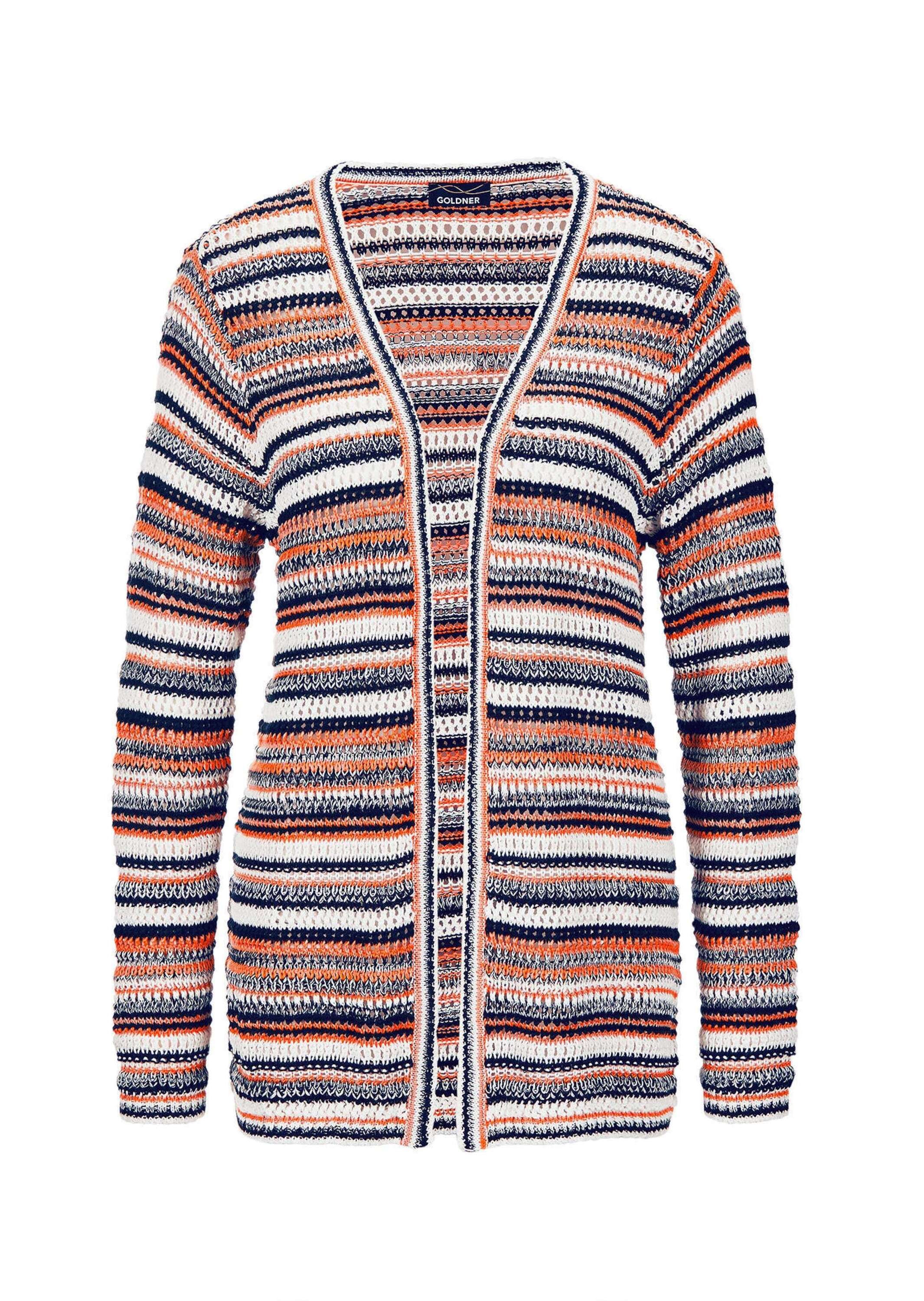 GOLDNER Strickjacke "Kurzgröße Luftige multicolore Strickjacke" günstig online kaufen