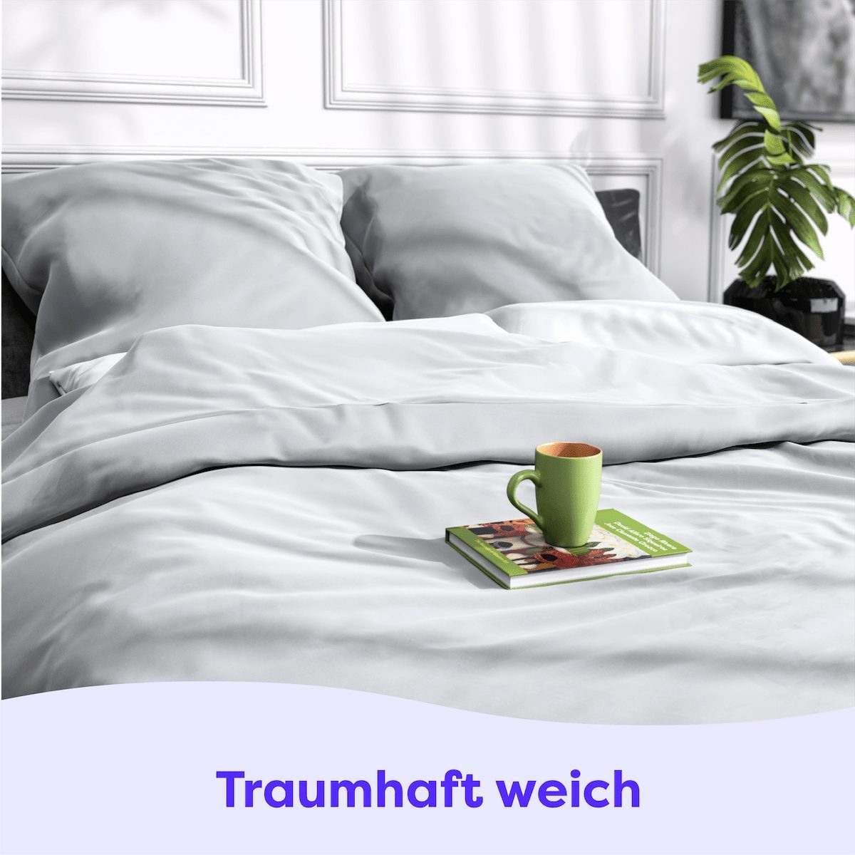 Wolkenfeld Kissenbezug »Mako-Satin Baumwolle Kopfkissenbezug - Premium Kissenbezug« Größe 80x80, 40x80 und 70x90 cm; versteckter Reißverschluss