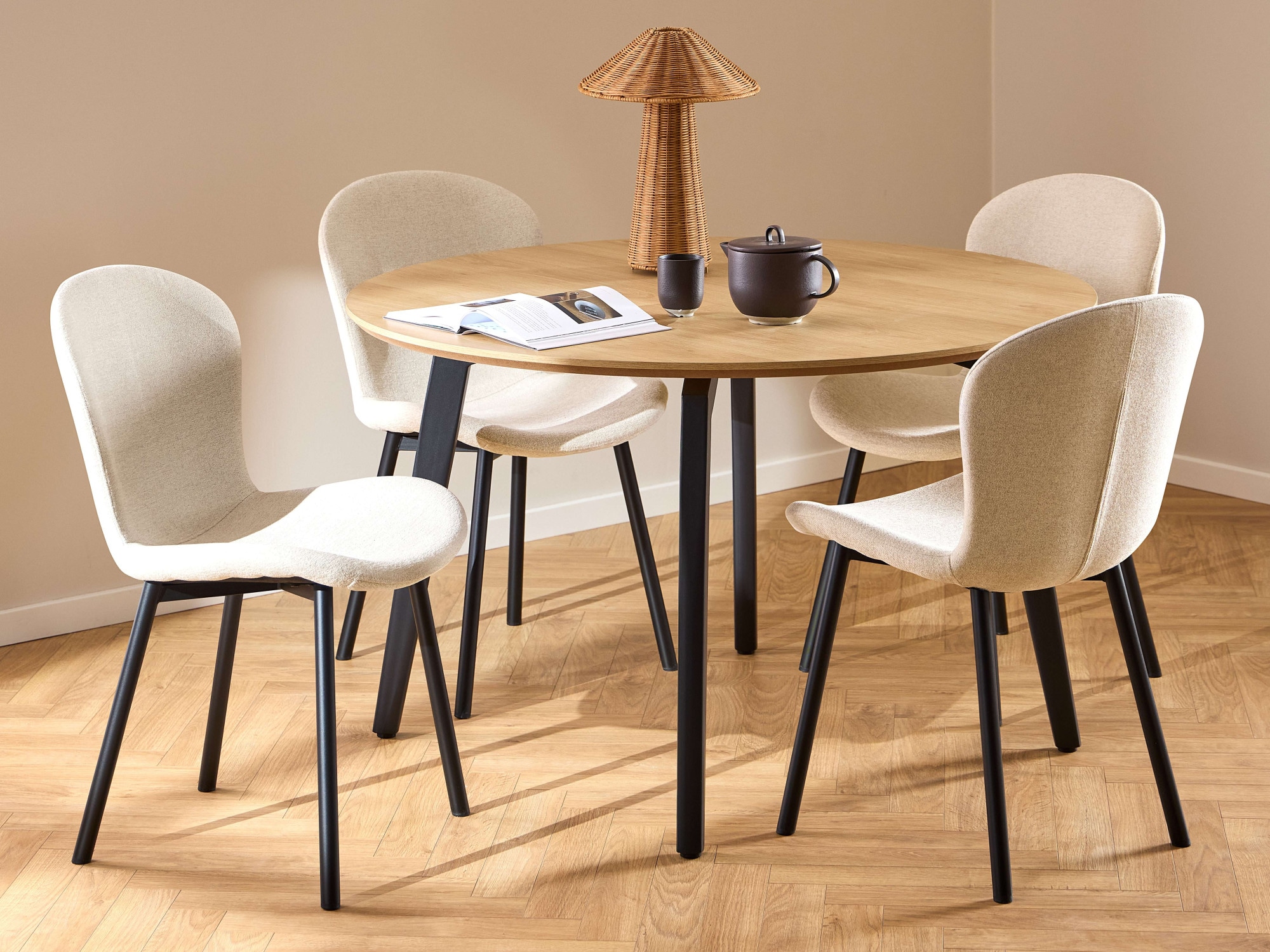 ACTONA GROUP Esszimmer-Set "Essgruppe, Speisetisch mit Wohnzimmerstühlen" S günstig online kaufen