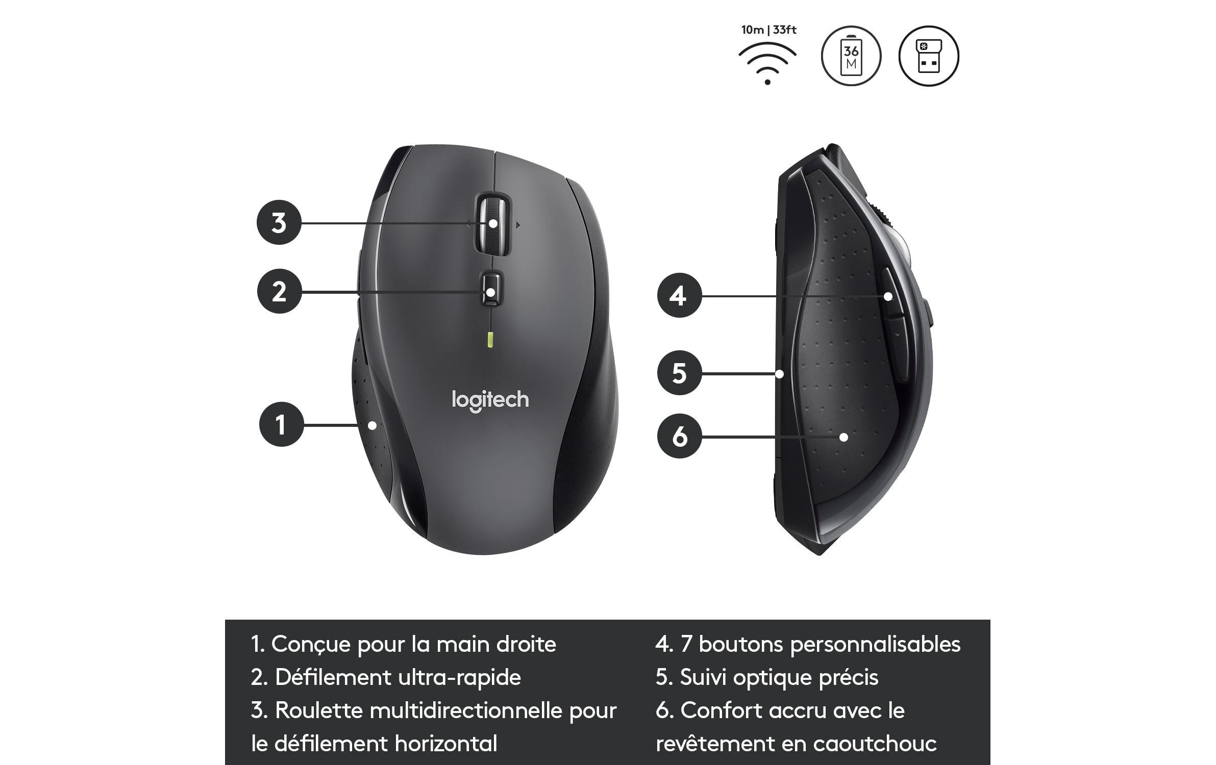 Logitech Maus »M705 Marathon Bulk« kabellos