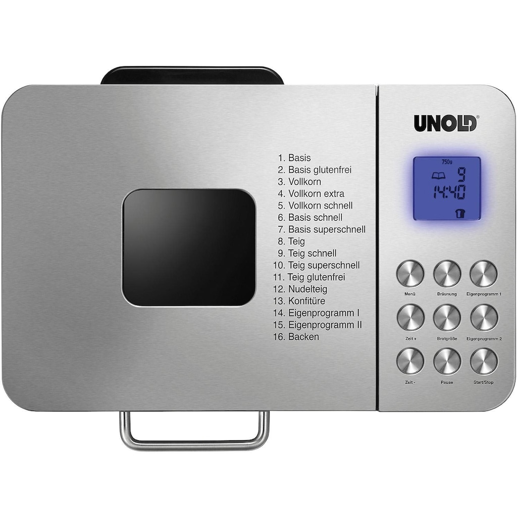 Unold Brotbackautomat »Backmeister Edel 68456«, 16 Programme, 550 W
