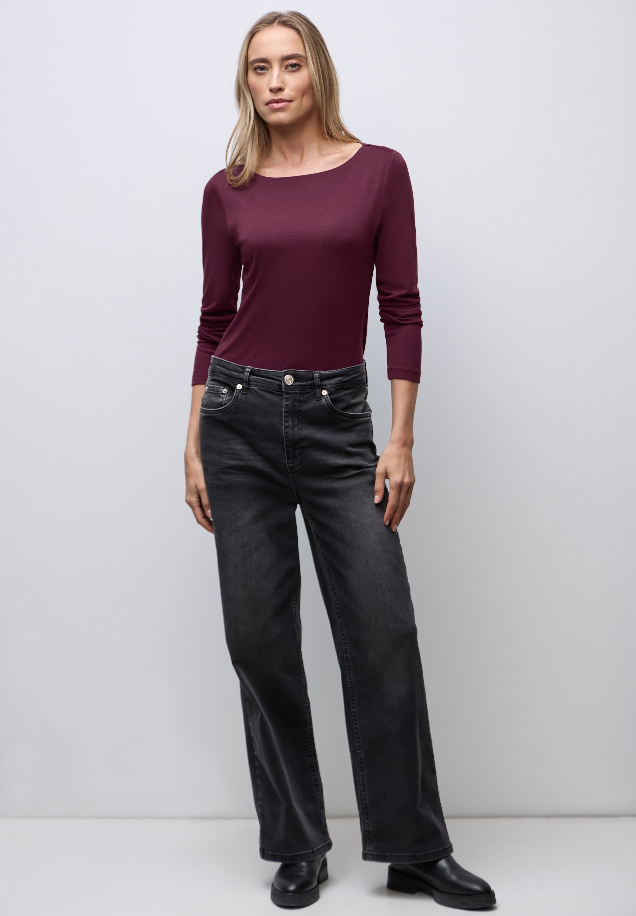 Thumbnail - STREET ONE Langarmshirt im soften Baumwoll-Mix