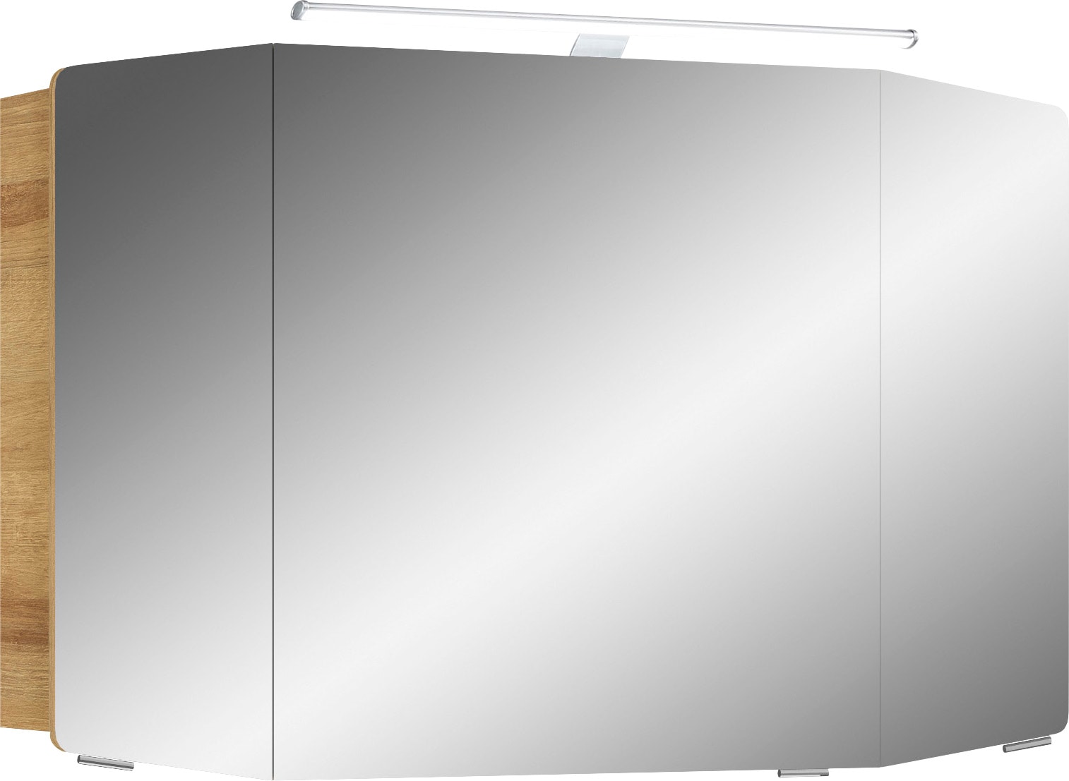 Saphir Badmöbel-Set »Cassca Sprint 3-teilig Mineralmarmor-Waschtisch mit LED-Spiegelschrank«, (4 St.), Midischrank, inkl. Türdämpfer, 4 Türen, 4 Schubladen