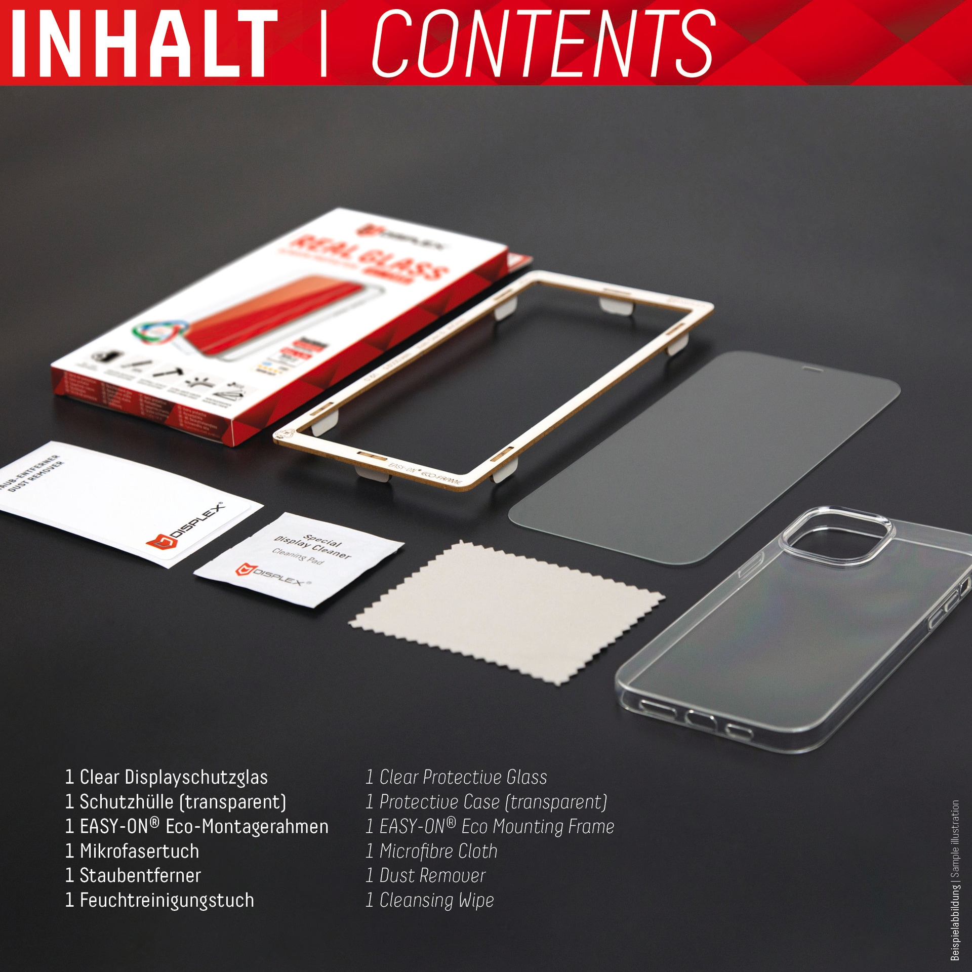 Displex Displayschutzglas »Real Glass + Case«, für Samsung Galaxy A53 5G, Rundumschutz bestehend aus Screen Protector und Case