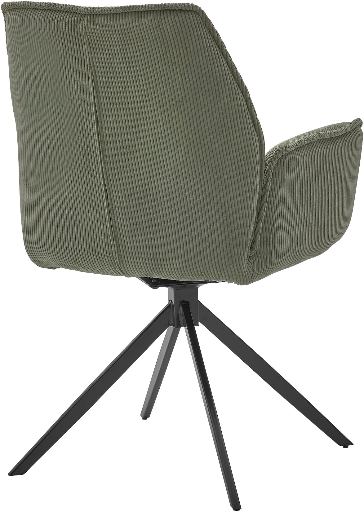 Musterring Esszimmerstuhl »Tiama«, (Set), 2 St., Cord, Stativgestell aus Eisen schwarz, 180° drehbar, Stoff Cord oder Bouclé